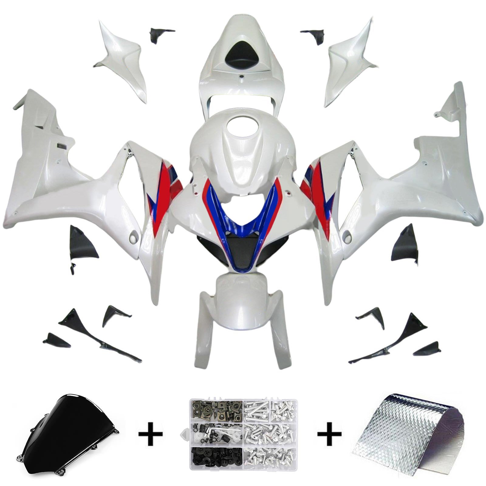 Kit de carénage à injection en plastique ABS pour Honda CBR600RR 2007-2008 F5