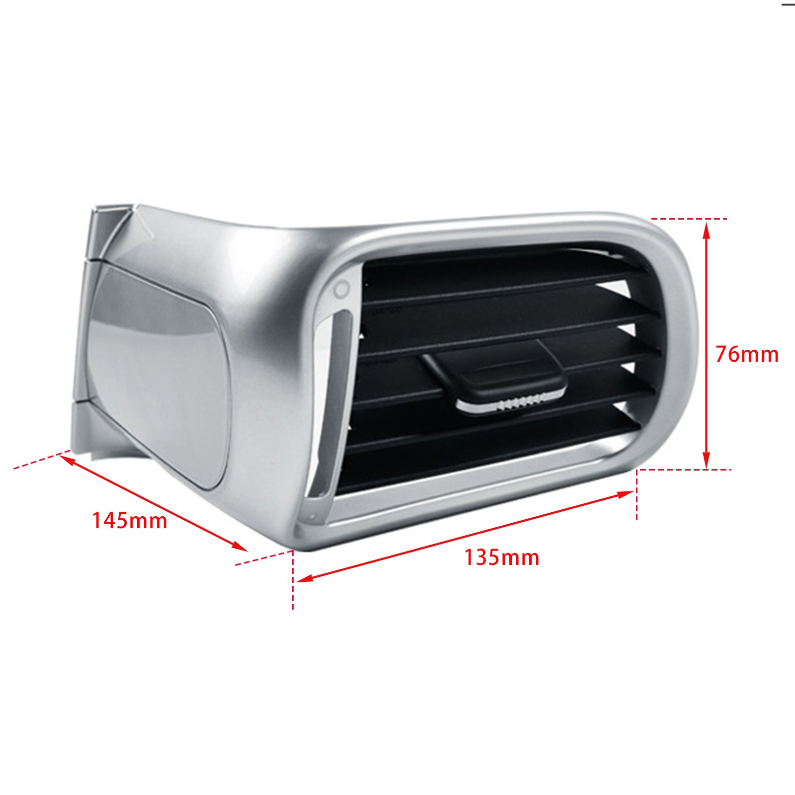 Copertura della presa d'aria anteriore sinistra in argento per Porsche GT2/GT3 997 (2004-2012) - Numeri di parte : 99755213105 e 99755213106