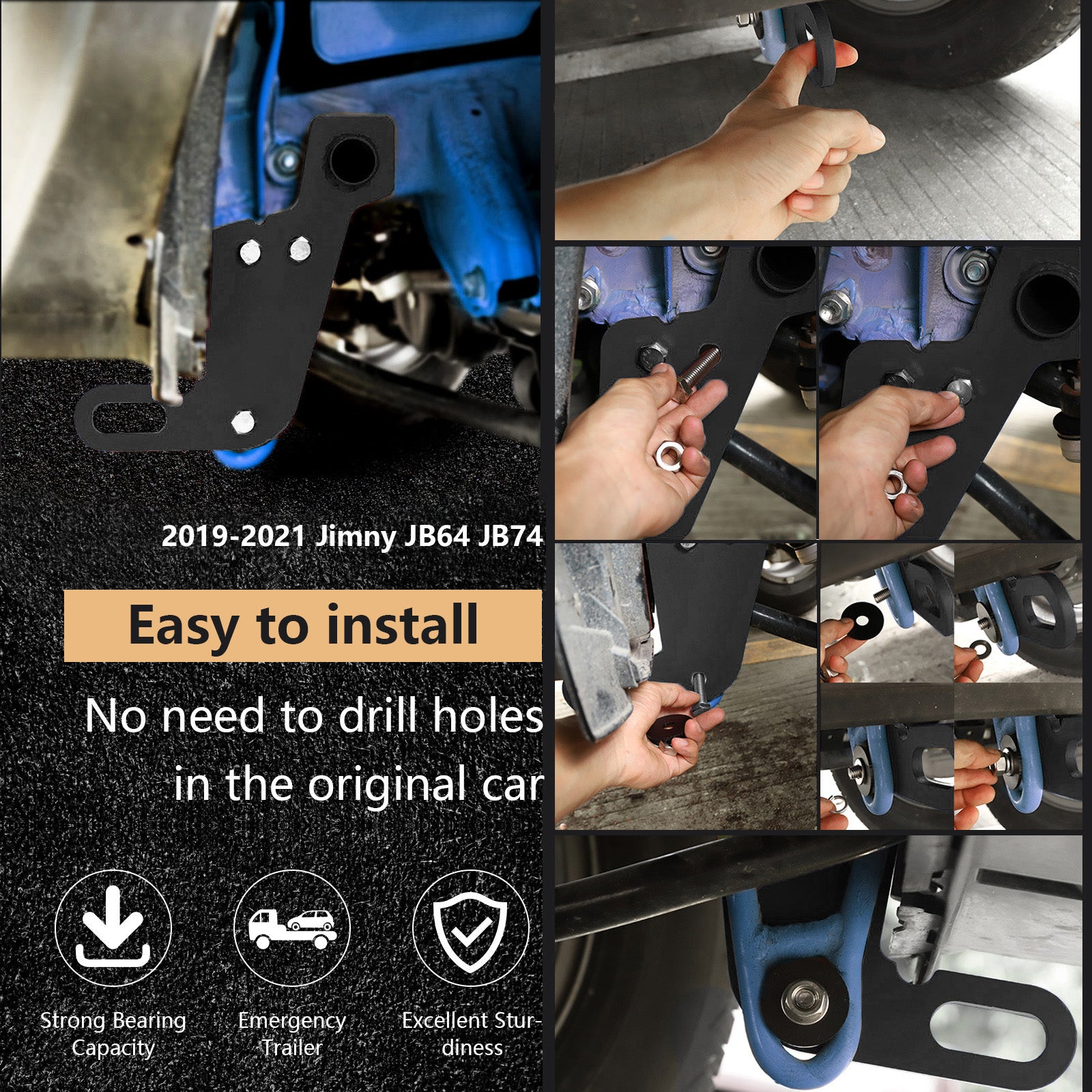 Ennen vasemmalle etumatkaa Hitch Suzuki Jimny JB64W JB74 2019-2023