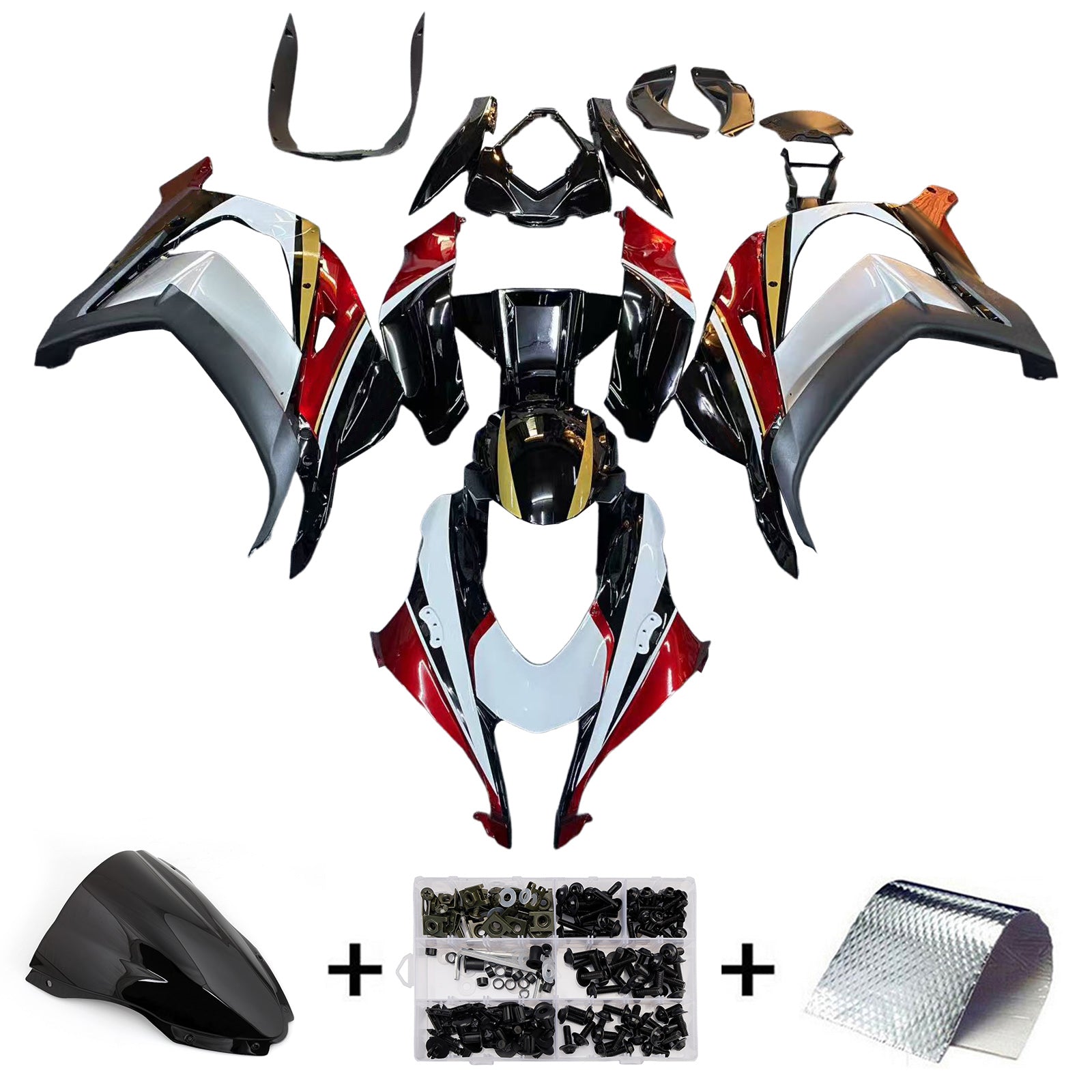 Kit de carénage injecté en plastique ABS pour Kawasaki ZX10R 2016-2020