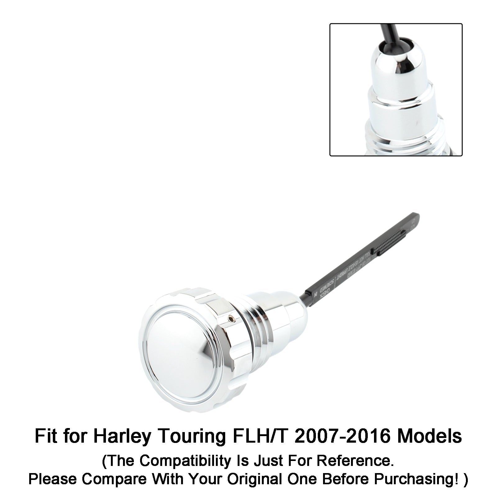 Tapa del tanque de calibre de aceite, Harley Touring FLH/T 2007 - Modelos 2016, enchufe para Touring FLH/T