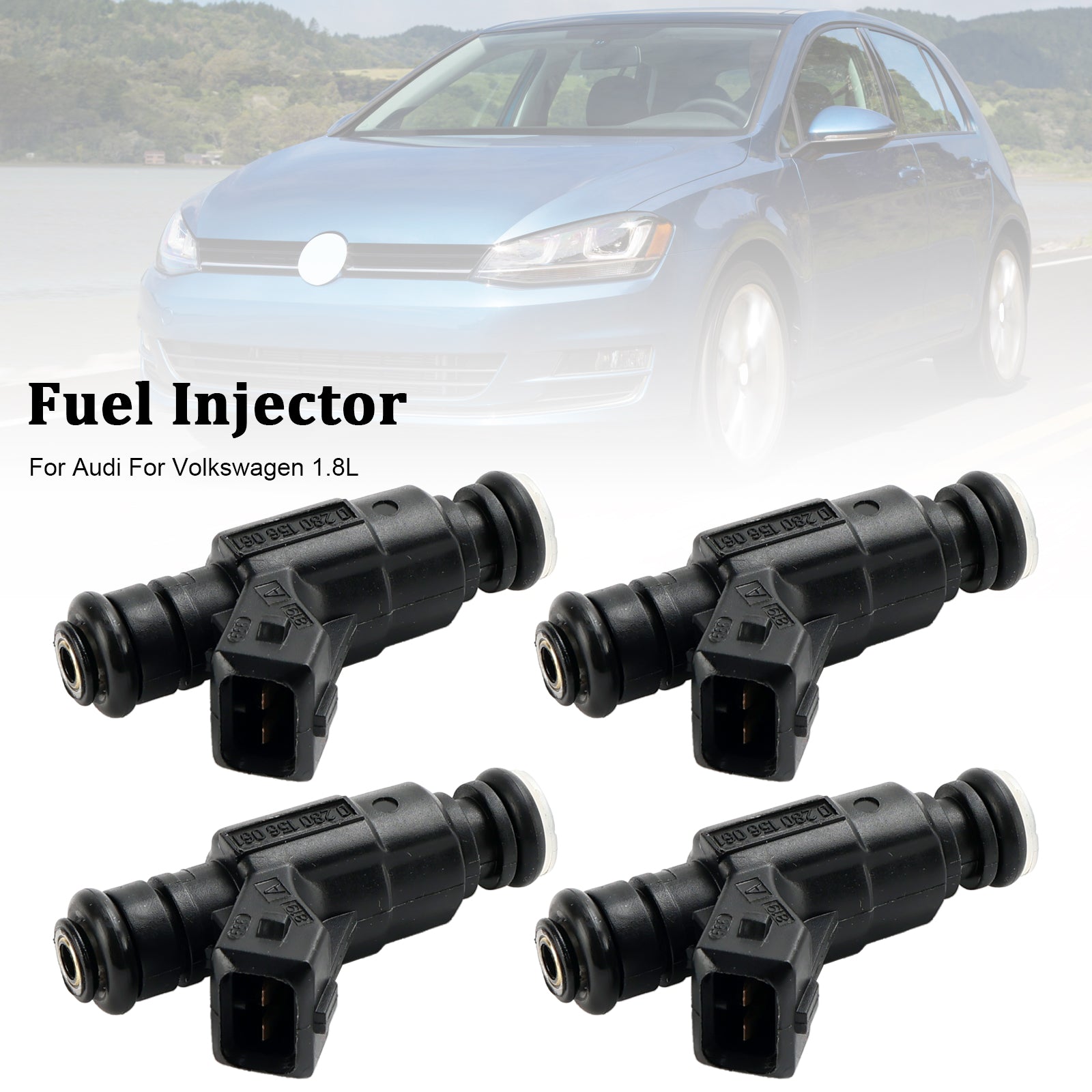 4PCS Fuel Injector 0280156061 Pour Audi Pour Volkswagen 1.8L 852-12184