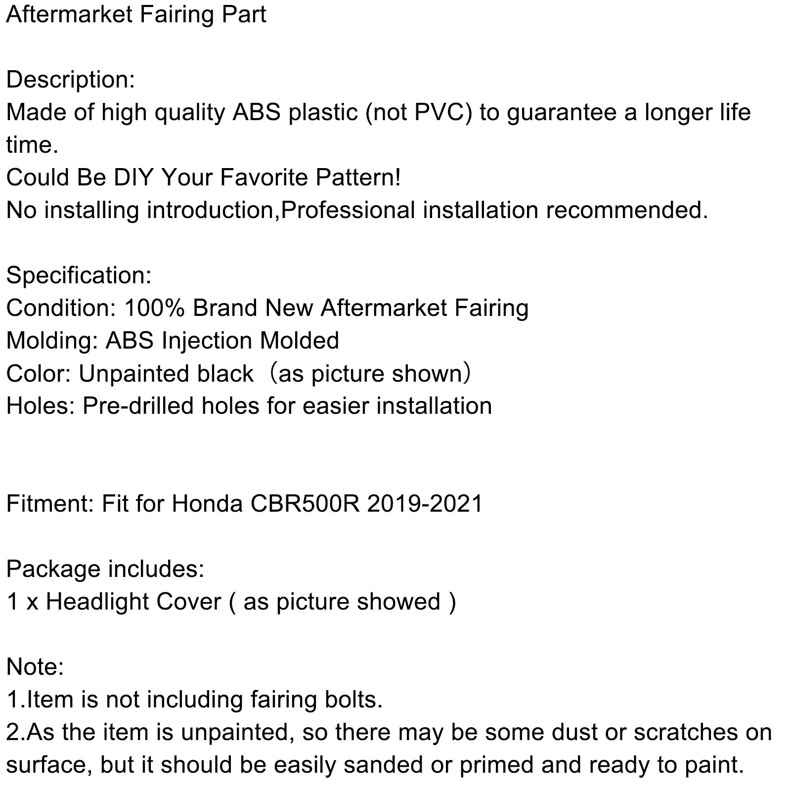 2019-2021 Honda CBR500R Kit de Carrosserie de Change Slika