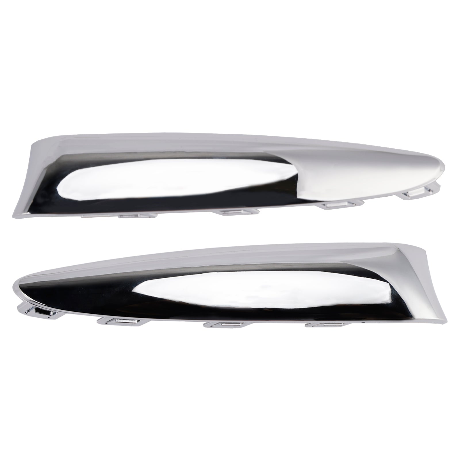 Chromen bumperlijsten vooraan links en rechts voor Fiat 500 Lounge (augustus 2015 - 2020).