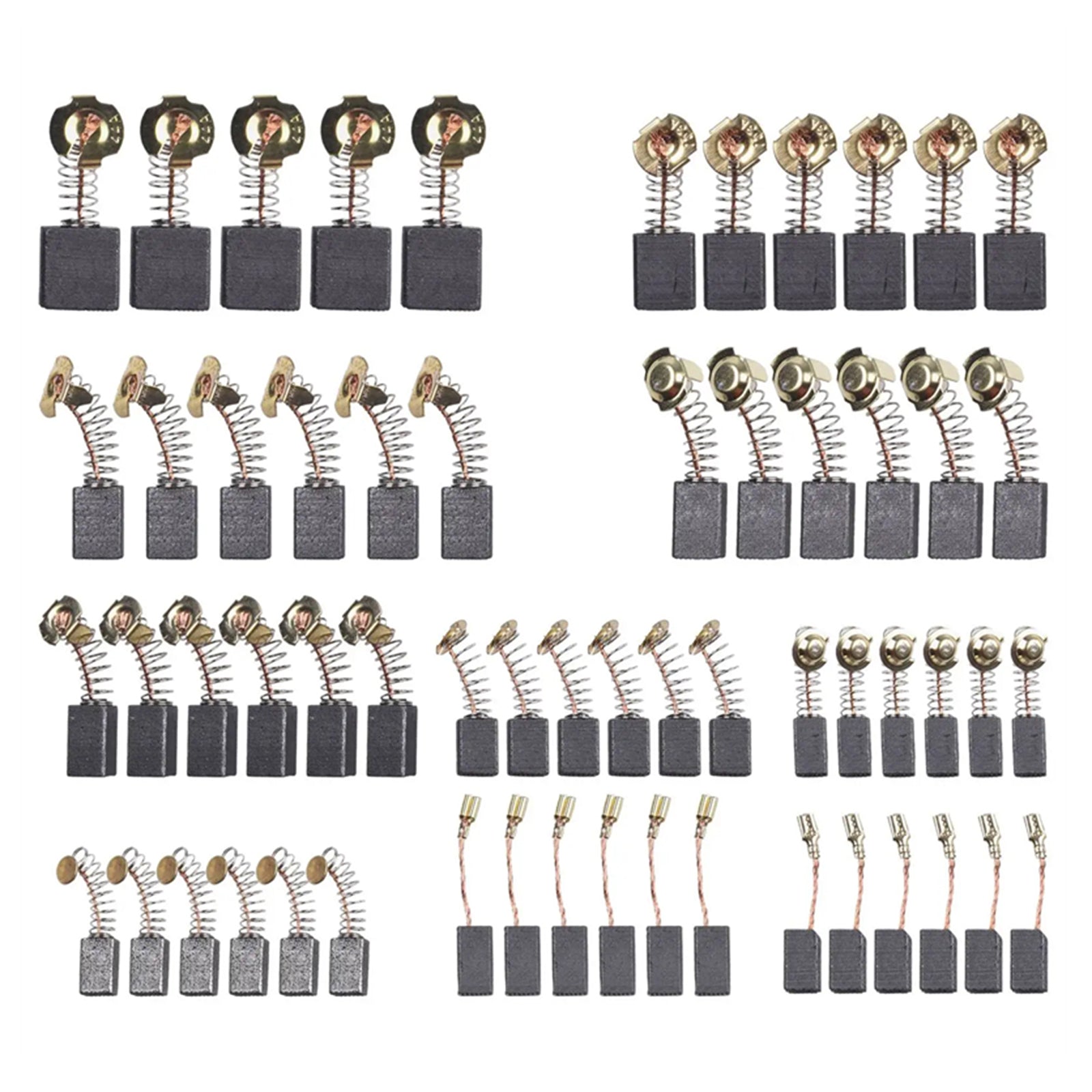 Set 60 rezervnih metlic za električni motor, 10 velikosti, za električna orodja