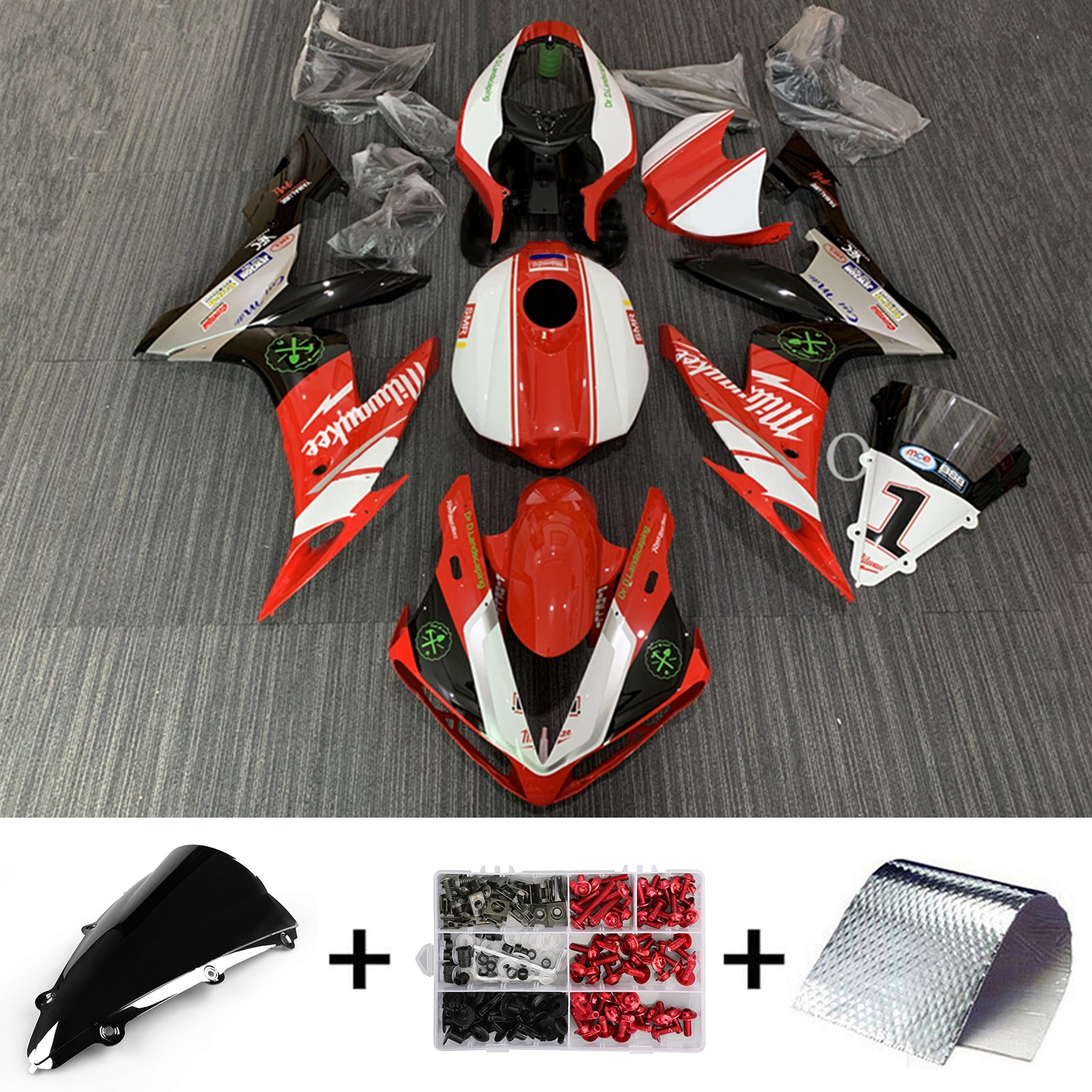 Kit de carenado de inyección Bodywork ABS apto para Yamaha YZF 1000 R1 2004-2006