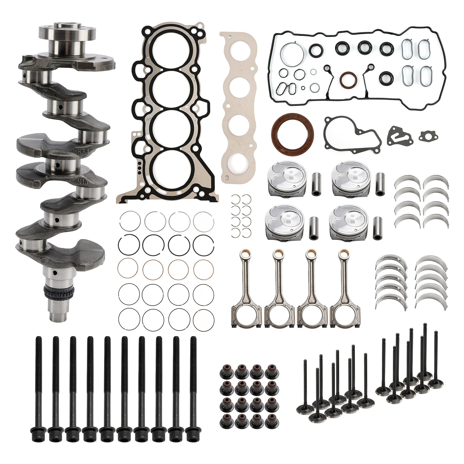 Kit de reconstruction de moteur Kia Soul G4NA 2.0L 2012-2019 Kit de joints de bielles de vilebrequin