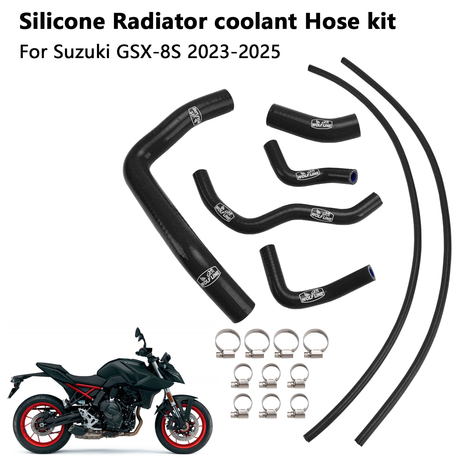 Durite de refroidissement en silicone pour radiateur Suzuki GSX-8S 2023-2025