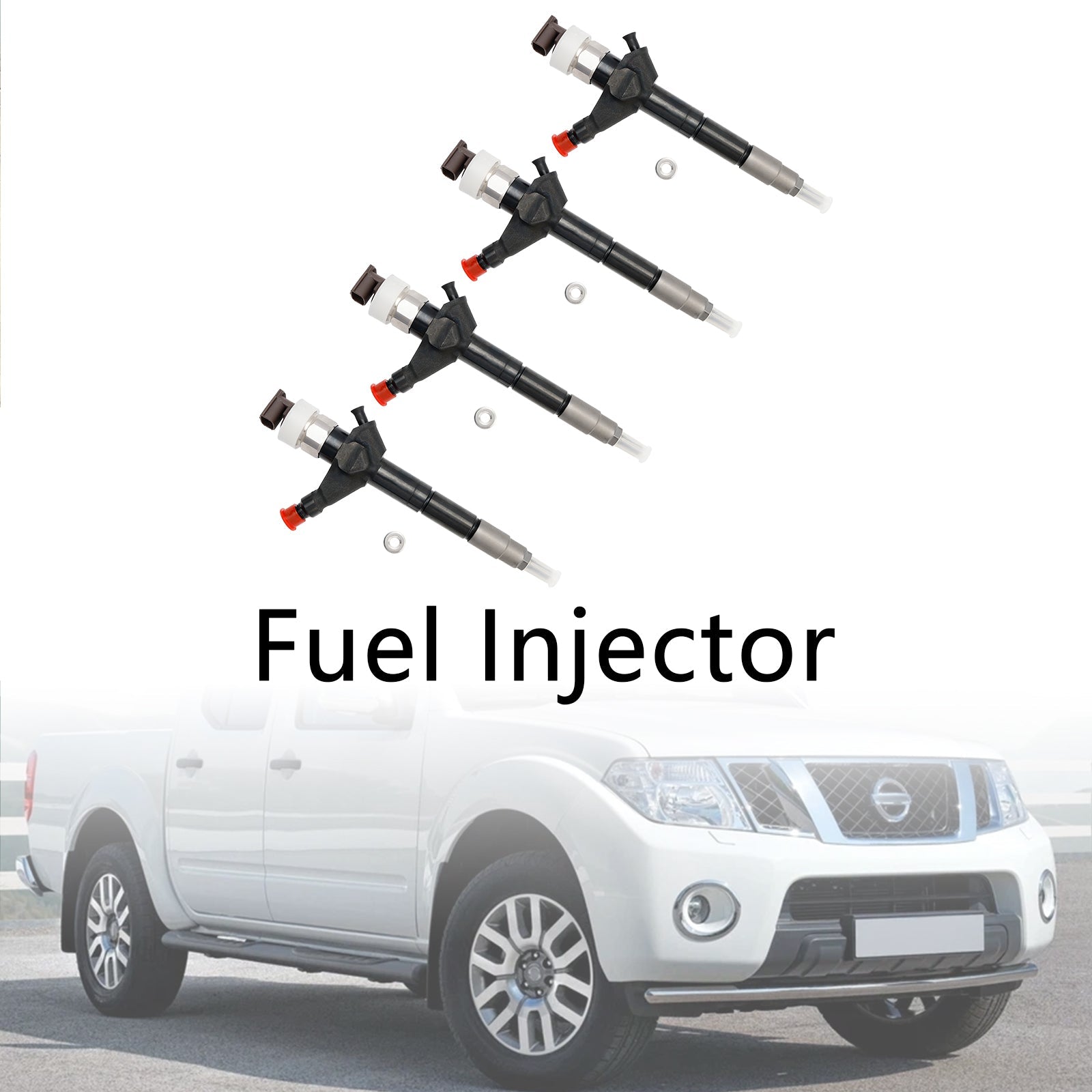 4 Uds Nissan Navara 2,5 dCi inyector de combustible 16600-EB70A 095000-6250