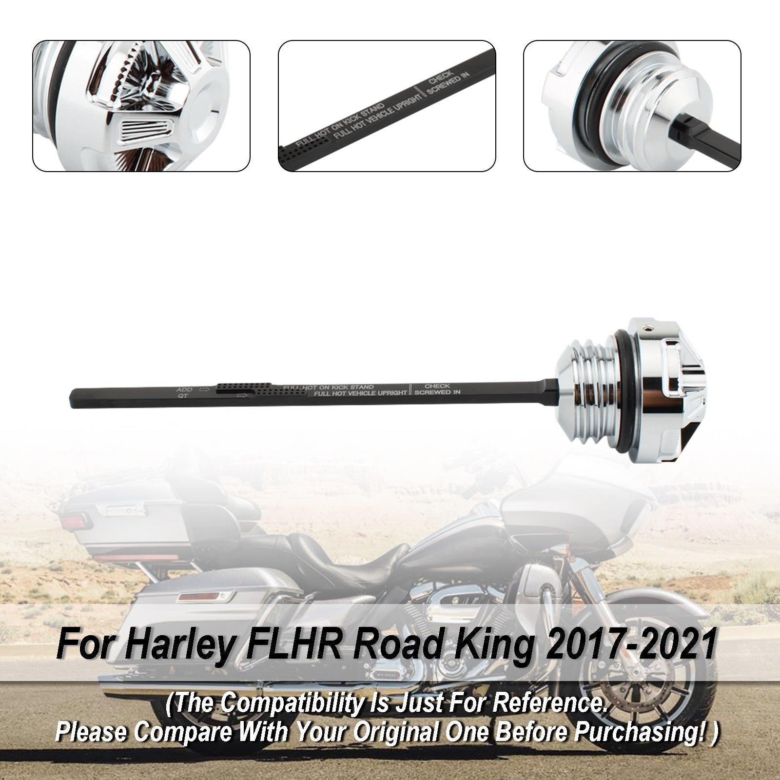 Öljymittarin säiliökorkki, sopiva korkki Road Electra Street Glide Road King 17-21