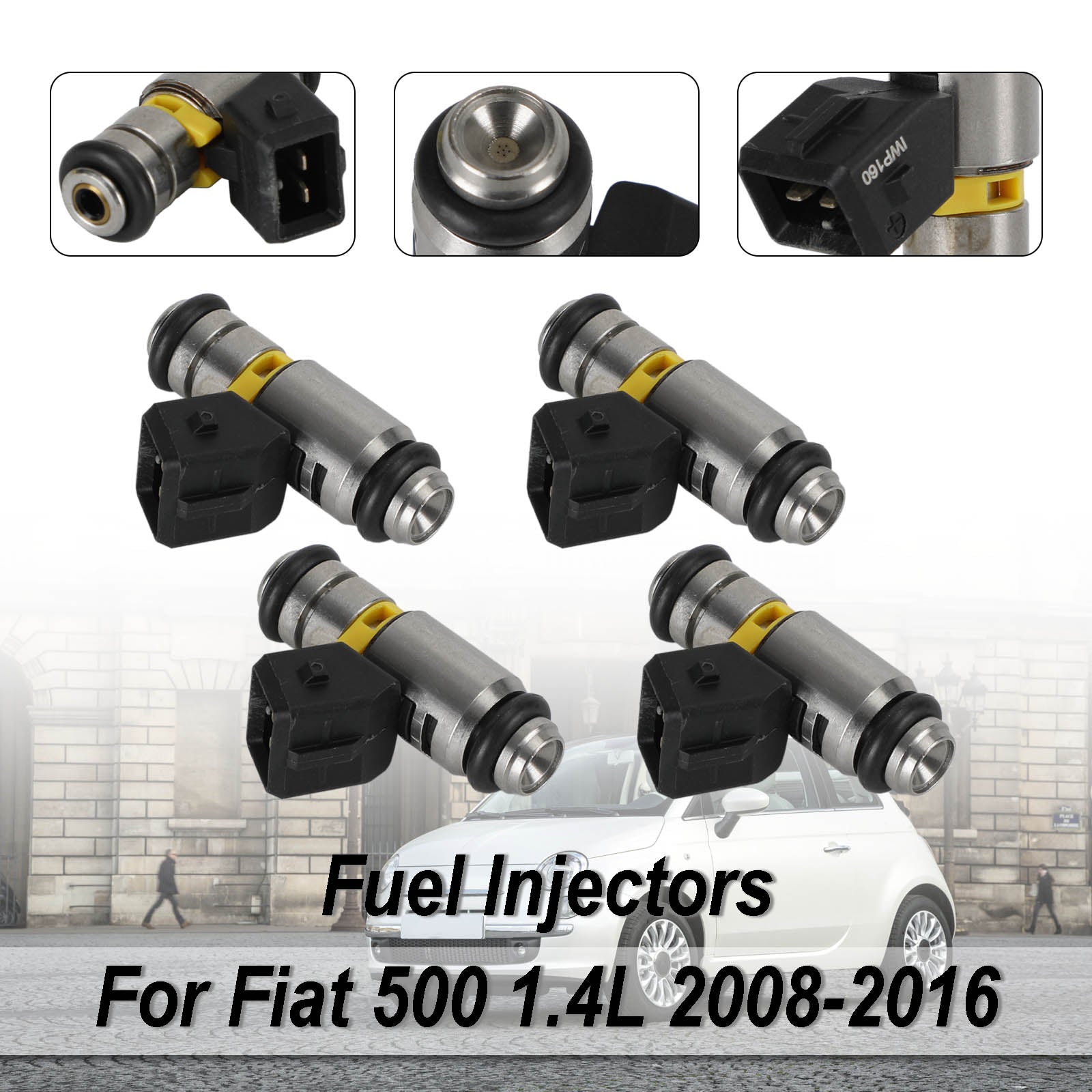 4PCS Fuel Injectors IWP160 pour Fiat Punto 500 Doblo Qubo pour Ford KA