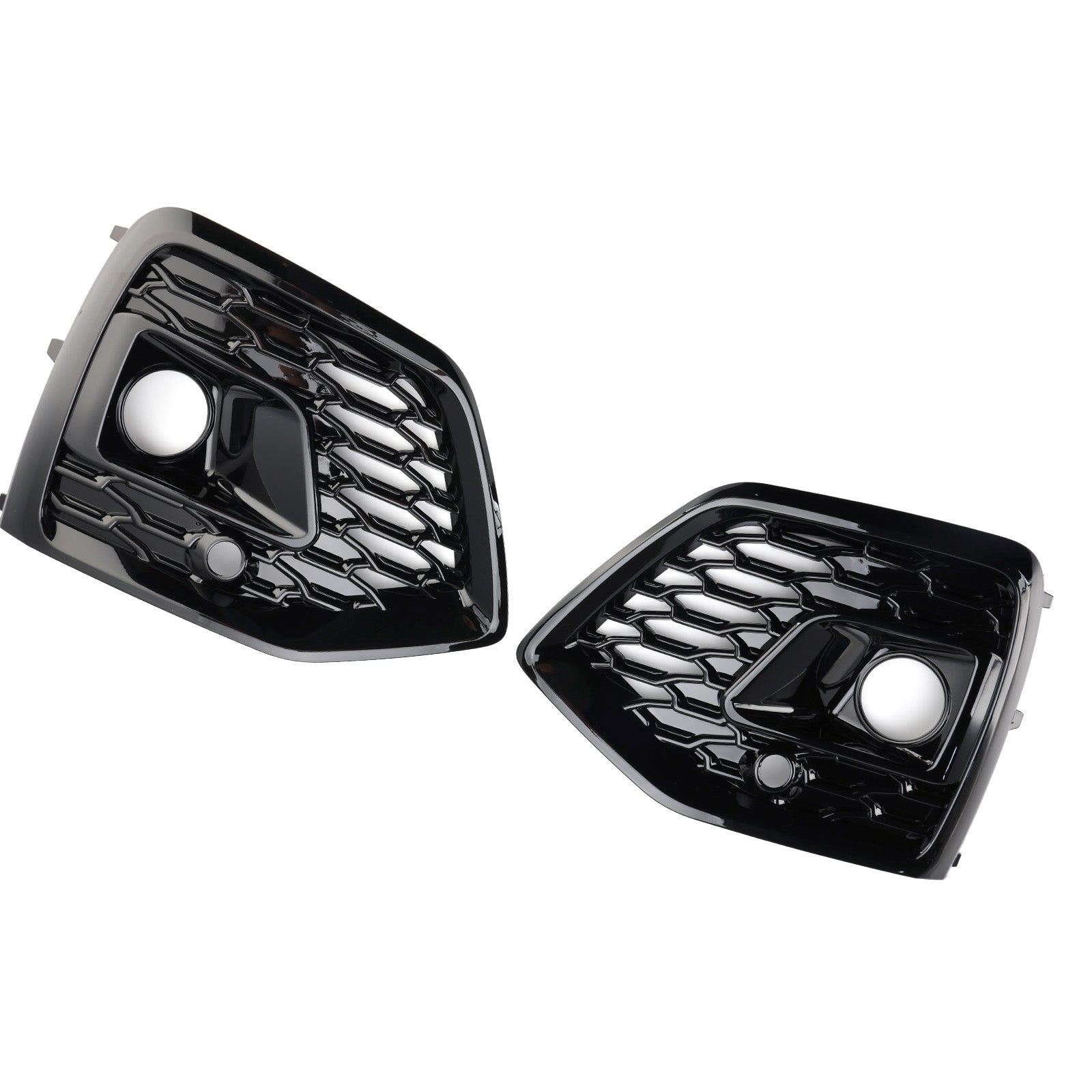 Grid protectora de luces antiniebla negra para negro para Audi Q5 SQ5 S-Line RSQ5 2021-2025