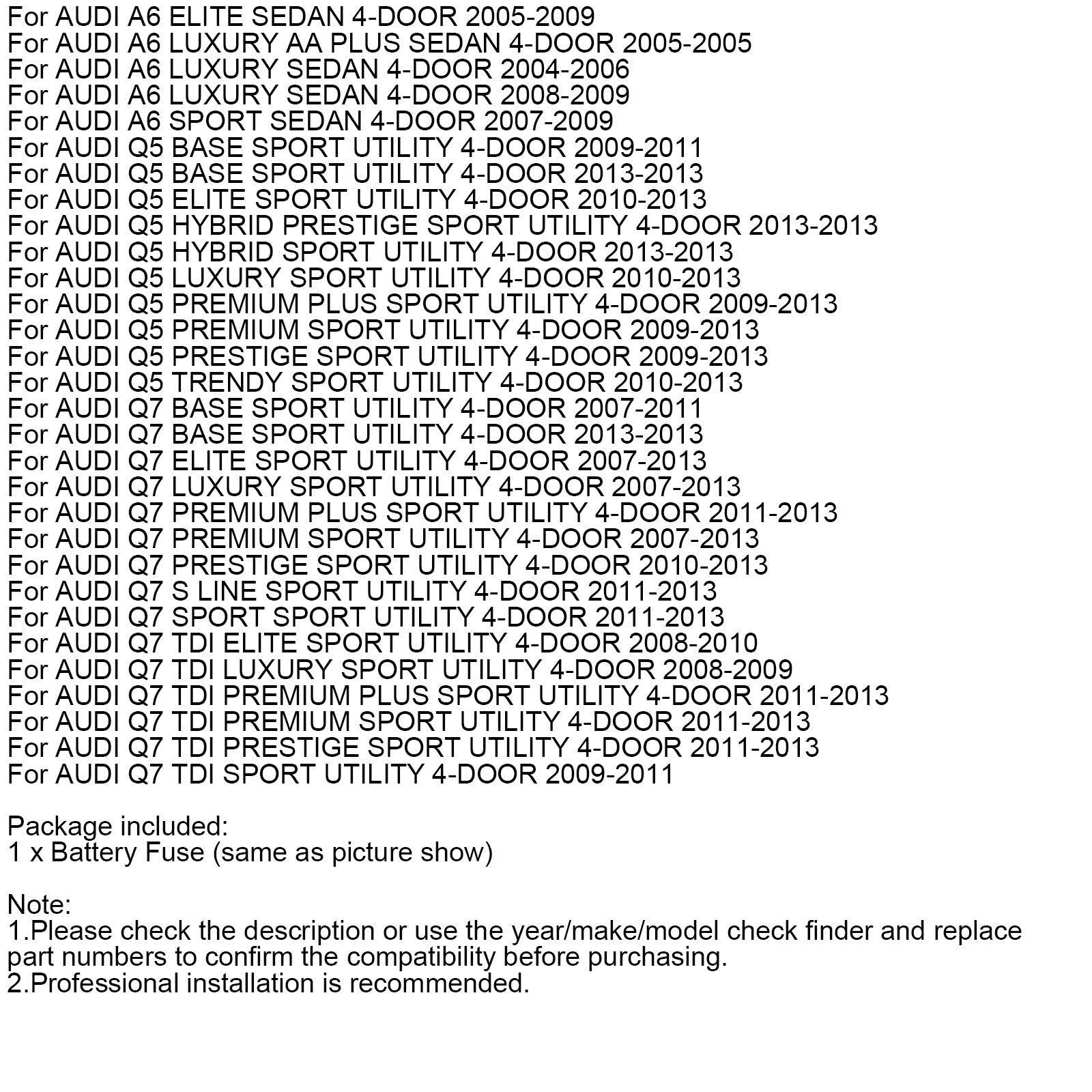 Fusible de protección contra sobrecarga de batería 4F0915519 para Audi A4 A5 A6 Q5 Q7