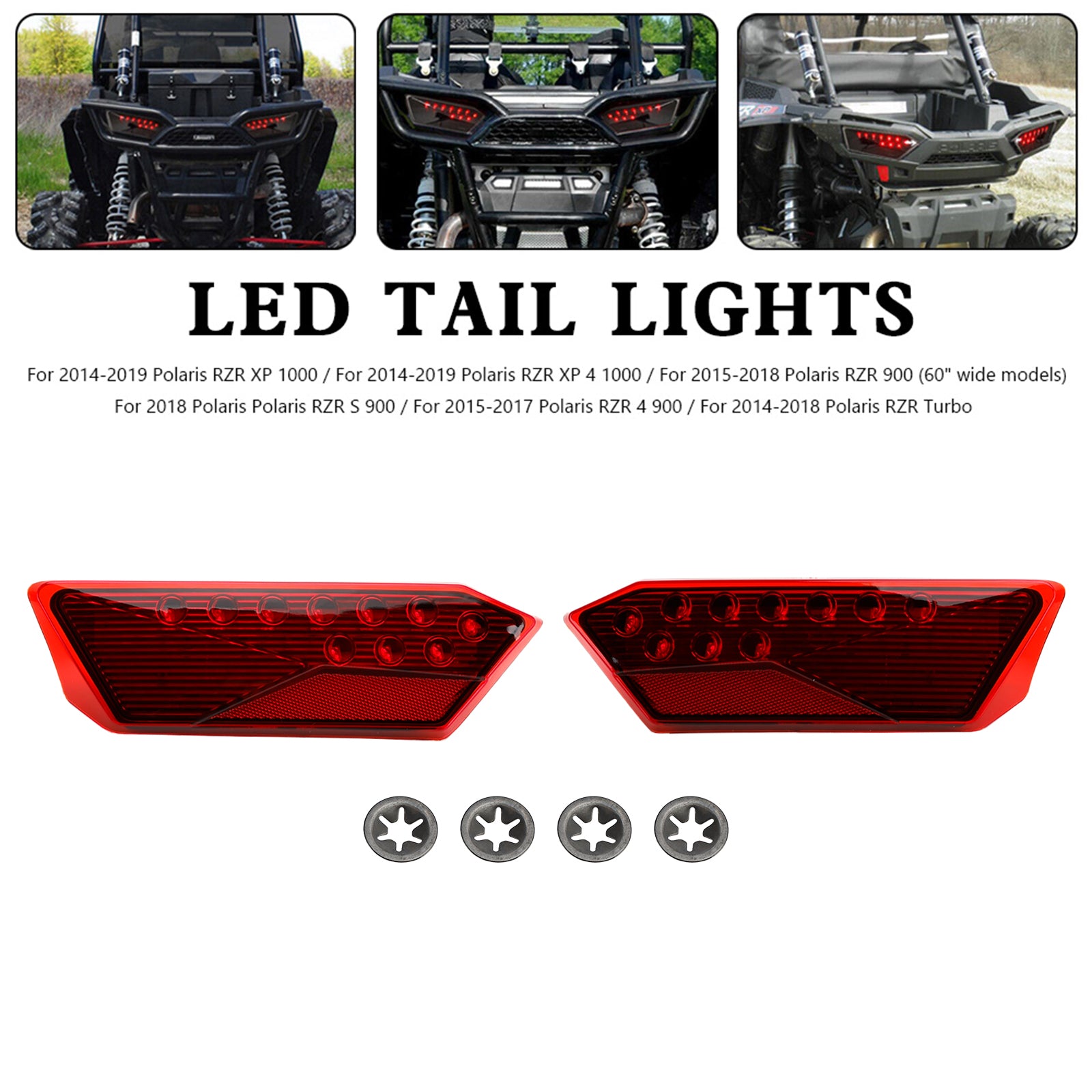 Feux arrière LED 2412341 2412342, pour Polaris RZR Turbo 1000 XP 900 S 2014 – 2019