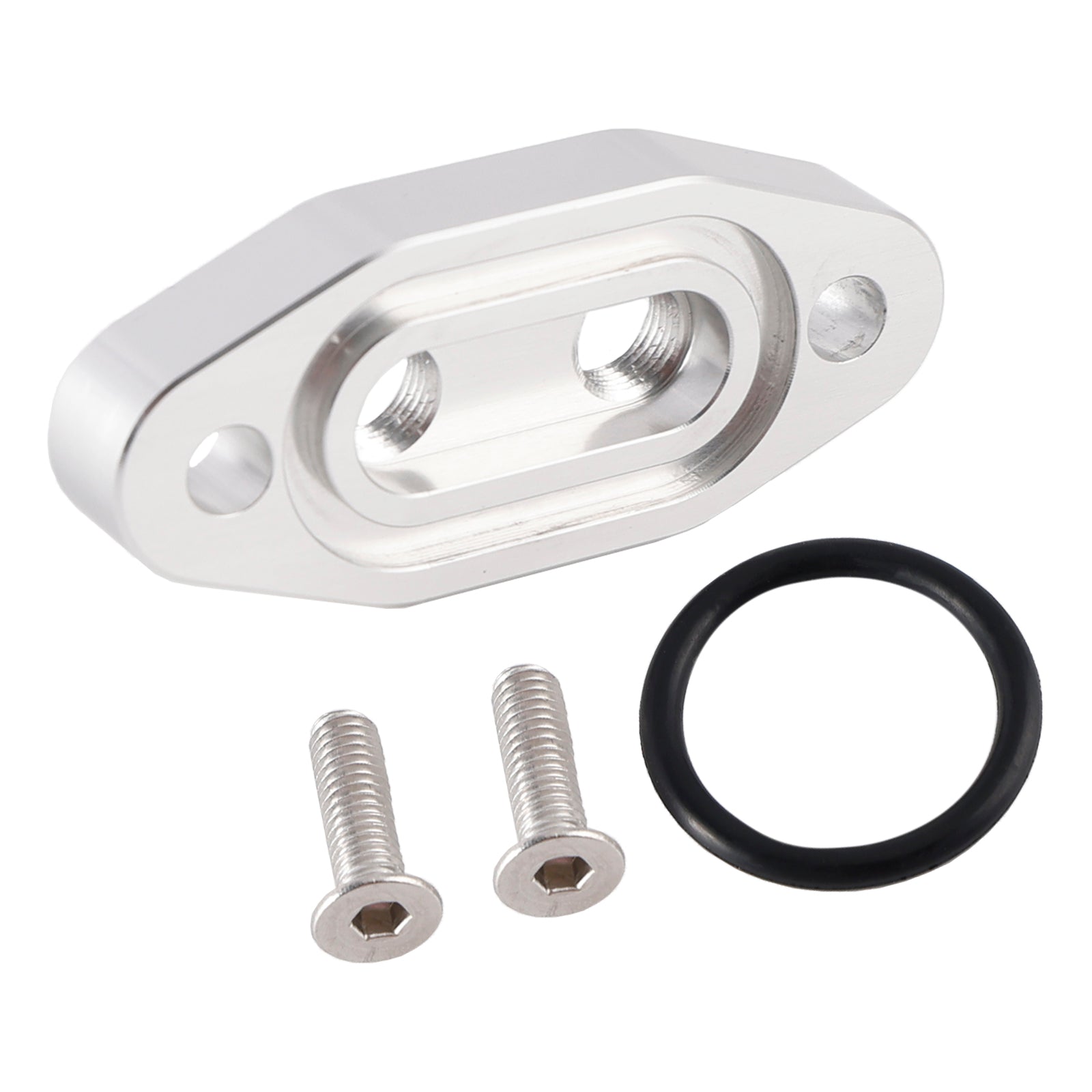 Adaptateur de conduite d'alimentation d'huile Twin Turbo double 1/8"" NPT pour LS1 LSX LS3 LS2 LQ4