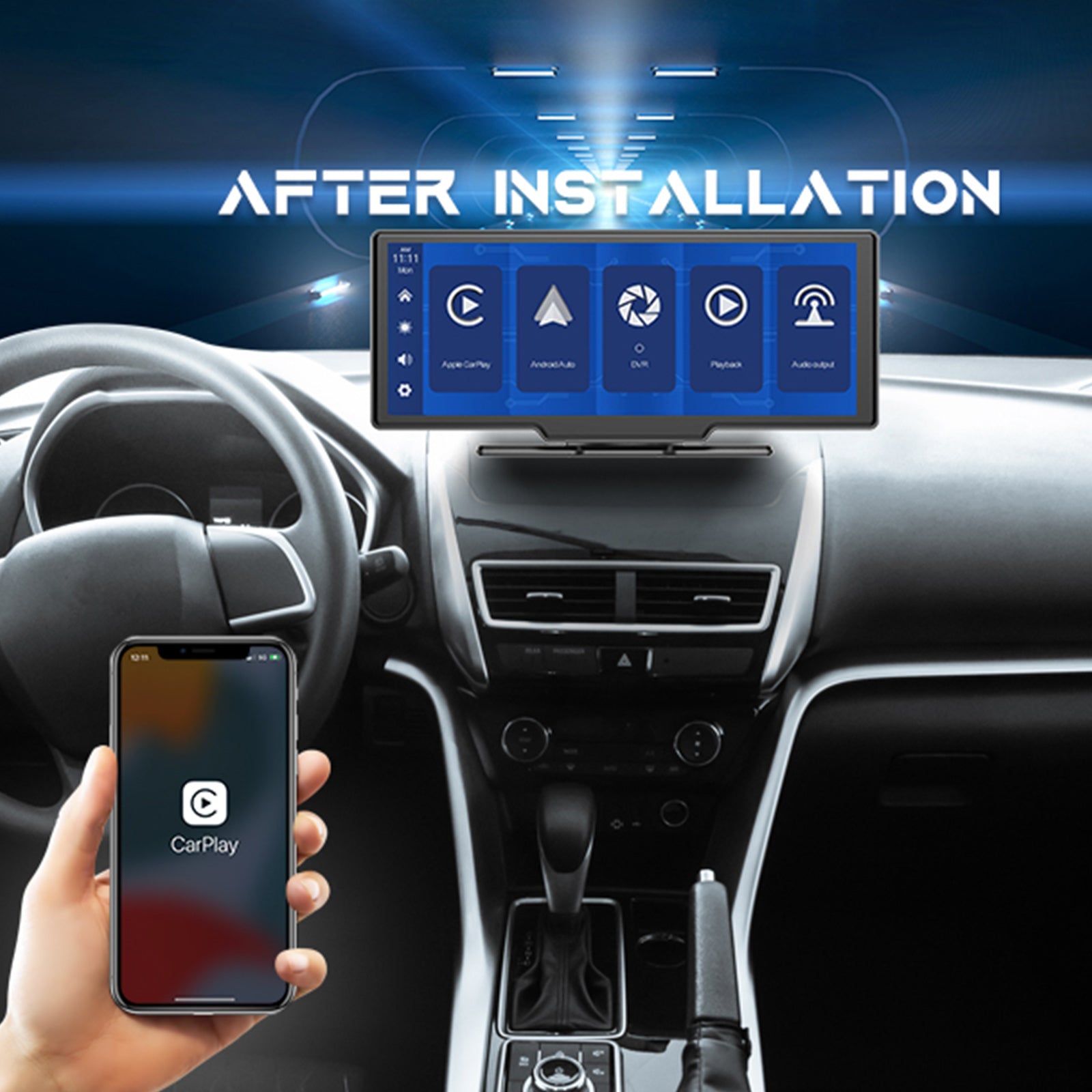 Formato NTSC DVR con pantalla inteligente de 10,26 pulgadas para autobús y camión RV + cámara de visión trasera