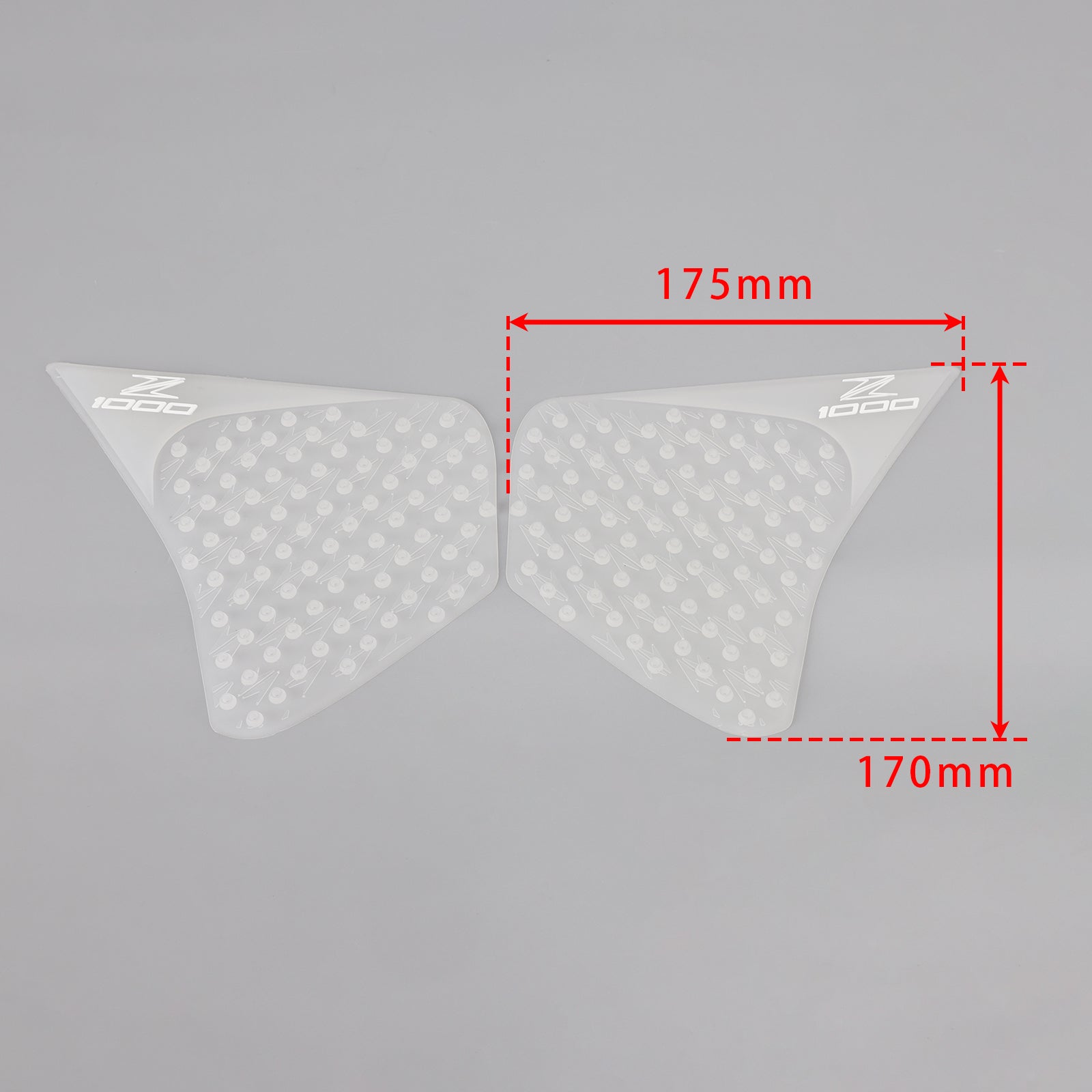 Transparent Kneepers z vlečnim ročajem za stranski rezervoar Kawasaki Z1000 2015-2021