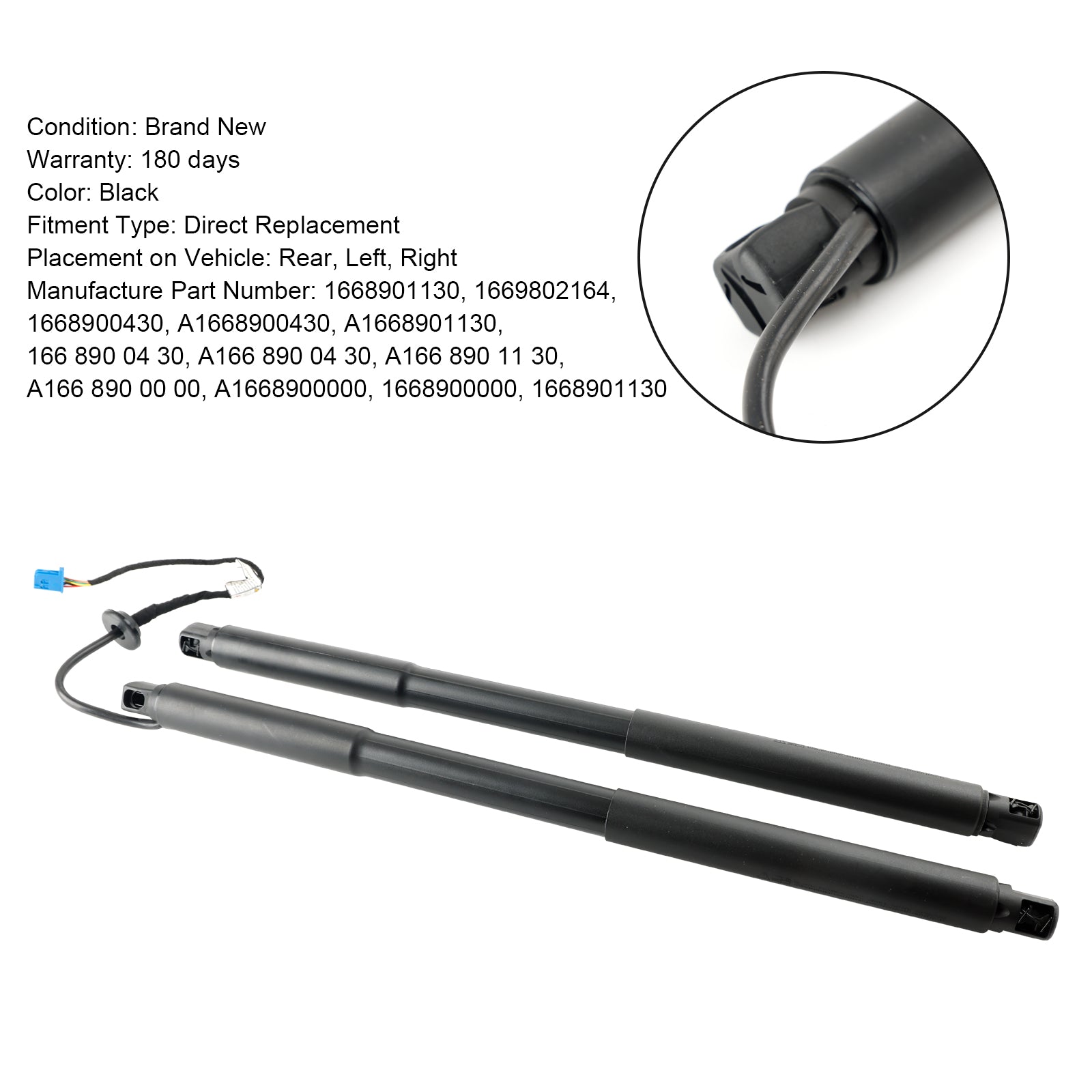 2PCS zadnje vreteno plina Strut Spring Auto prtljažnik za Mercedes ML razred