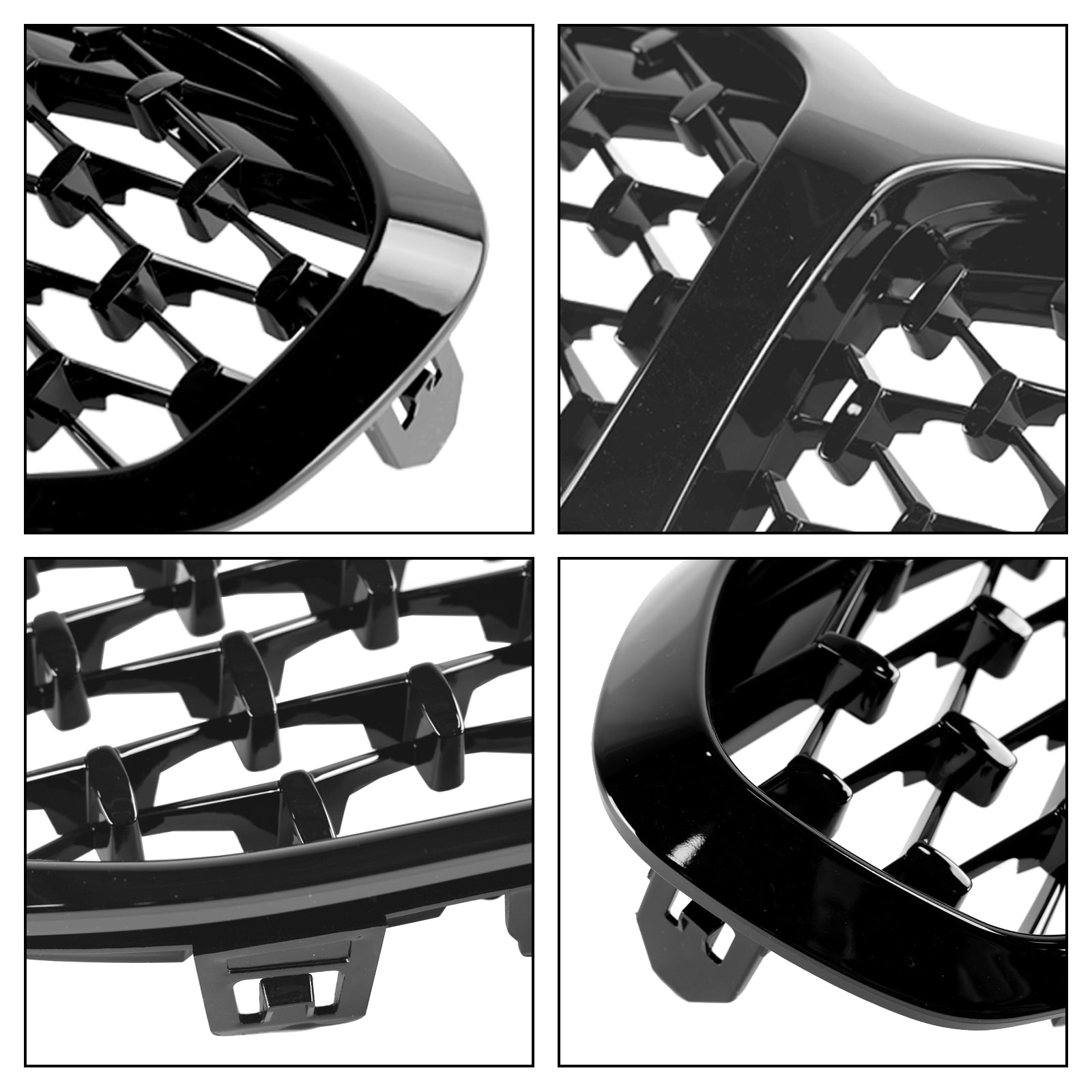 Kiiltävä musta timantti etumunuaisritilän säleikkö BMW 1-sarjan F40 2019-2024