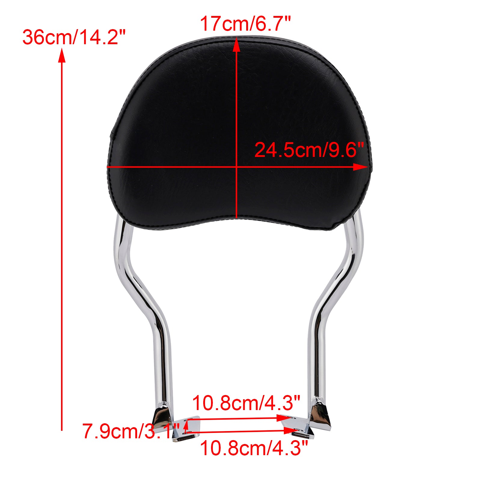 Dossier passager Sissy Bar pour side-car Royal Alloy GP250 (à partir de 2023)