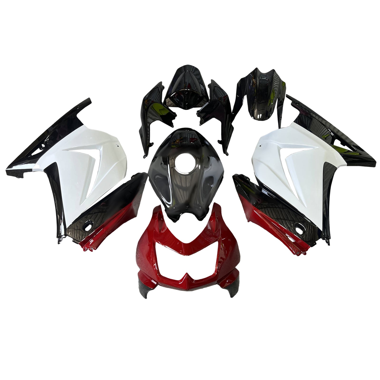 Zestaw owiewki wtrysku, plastikowy korpus ABS dla Kawasaki EX250 NINJA250R 2008-2012