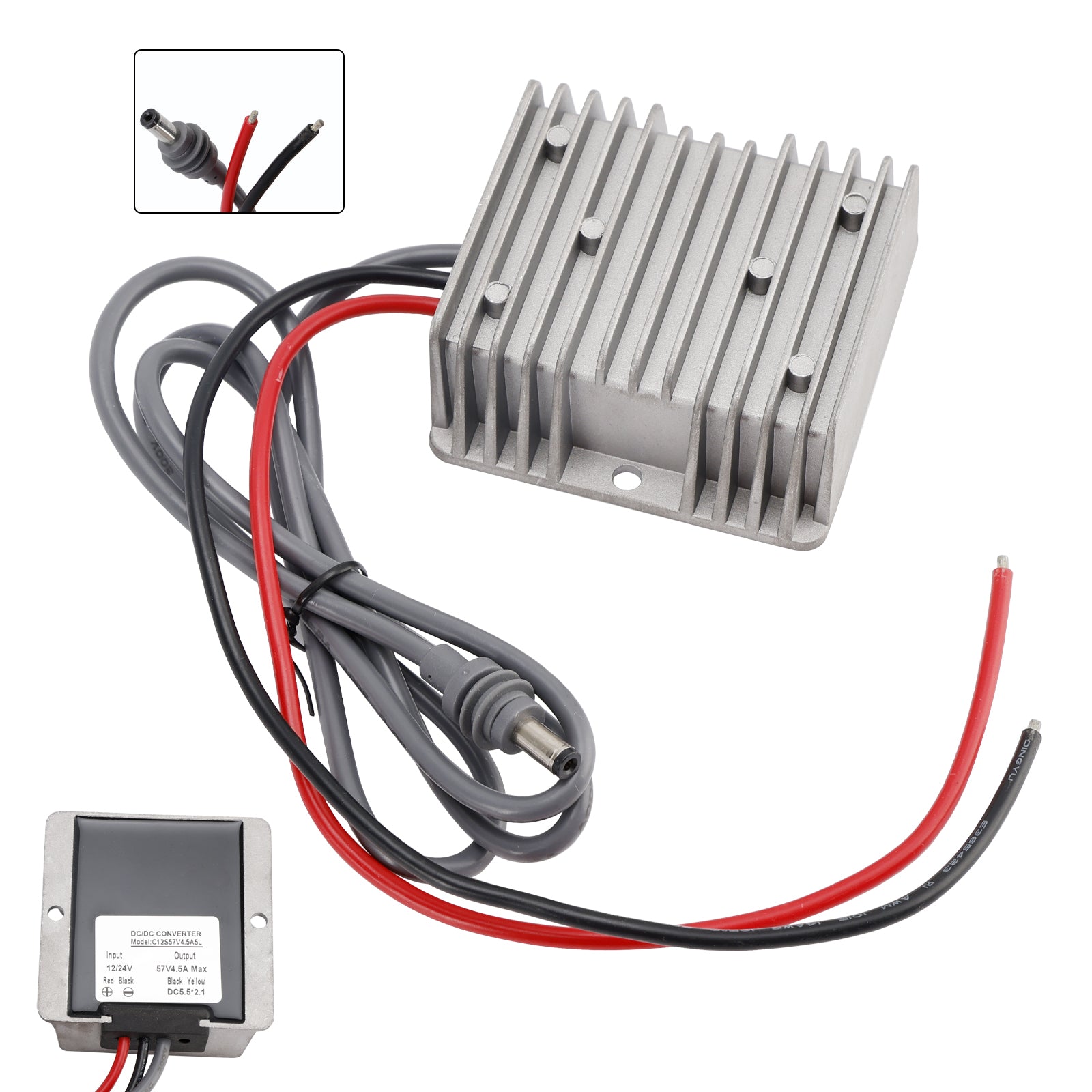 Mini adaptateur 12 V CC, convertisseur élévateur de tension 12 V/24 V vers 57 V, 4,5 A, 256 W, Smart Boost