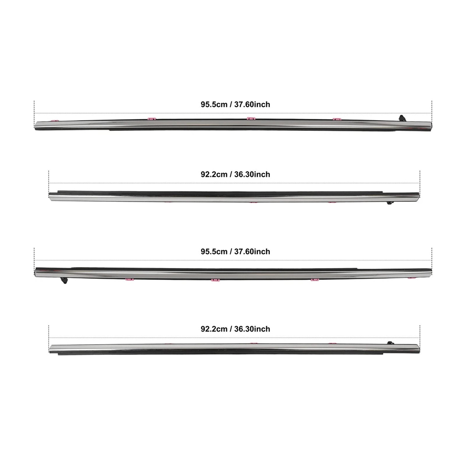 Joint d'étanchéité de porte (4 pièces) pour Honda Accord 2013-2017