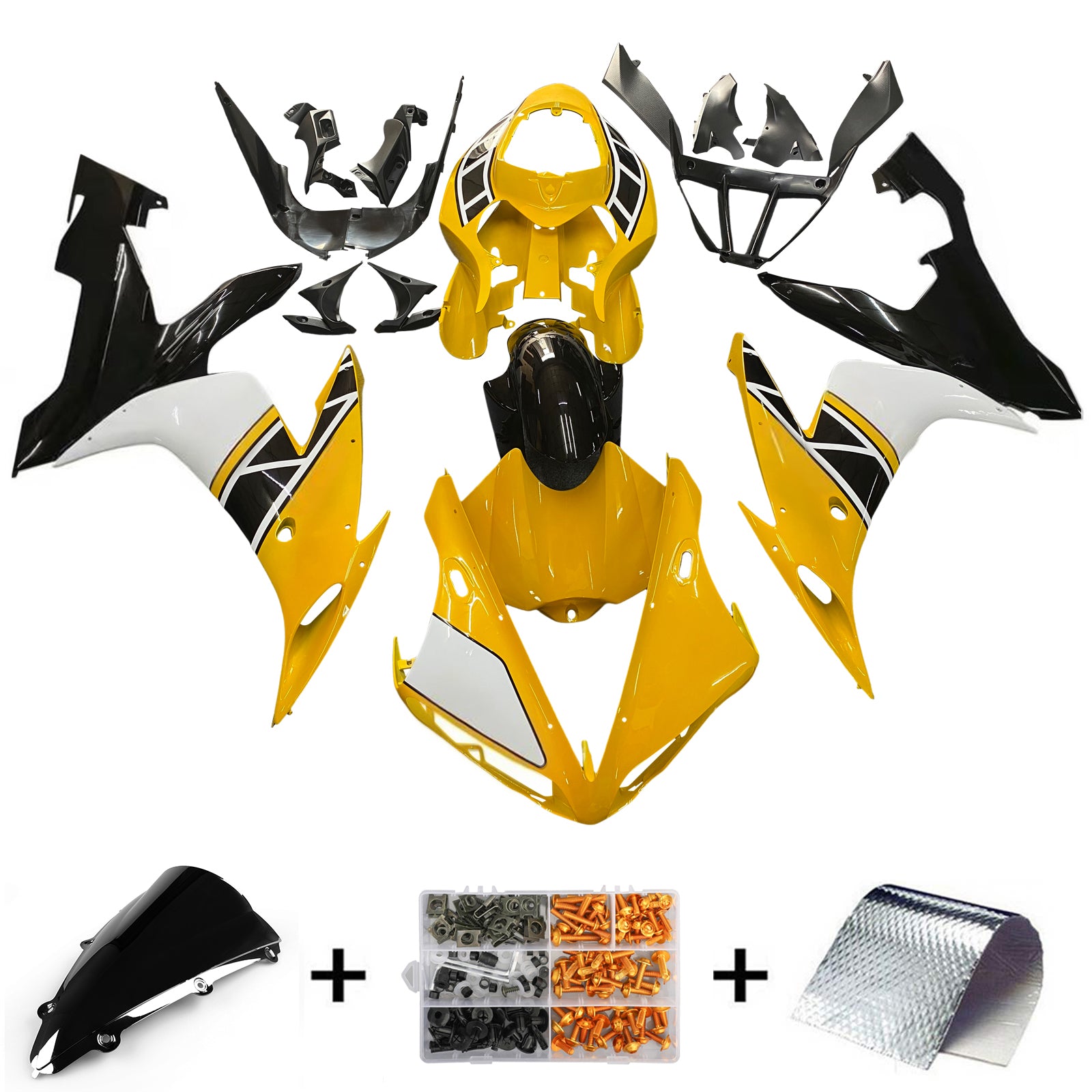 Kit de carénage par injection, carrosserie en plastique ABS, compatible avec Yamaha YZF 1000 R1 2004-2006