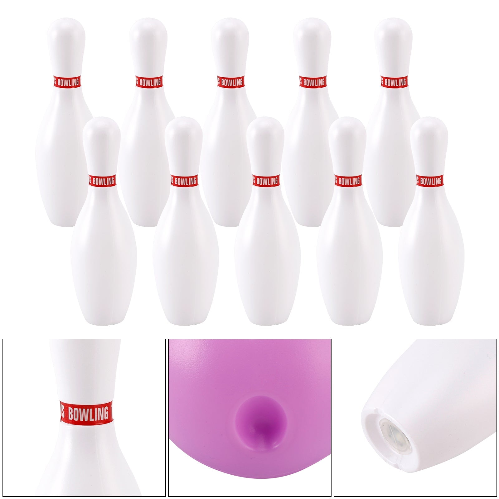 Ensemble de boules de bowling lumineuses de 19 cm pour enfants, jeu de fête d'intérieur et d'extérieur, jouet cadeau