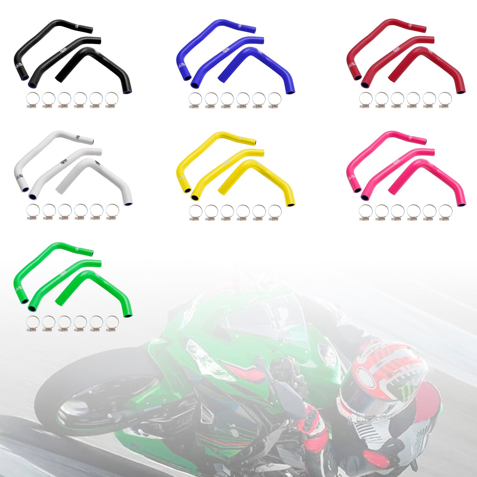 Kit de manguera de refrigerante de radiador de silicona para Kawasaki ZX4R ZX-4RR 2023-2024