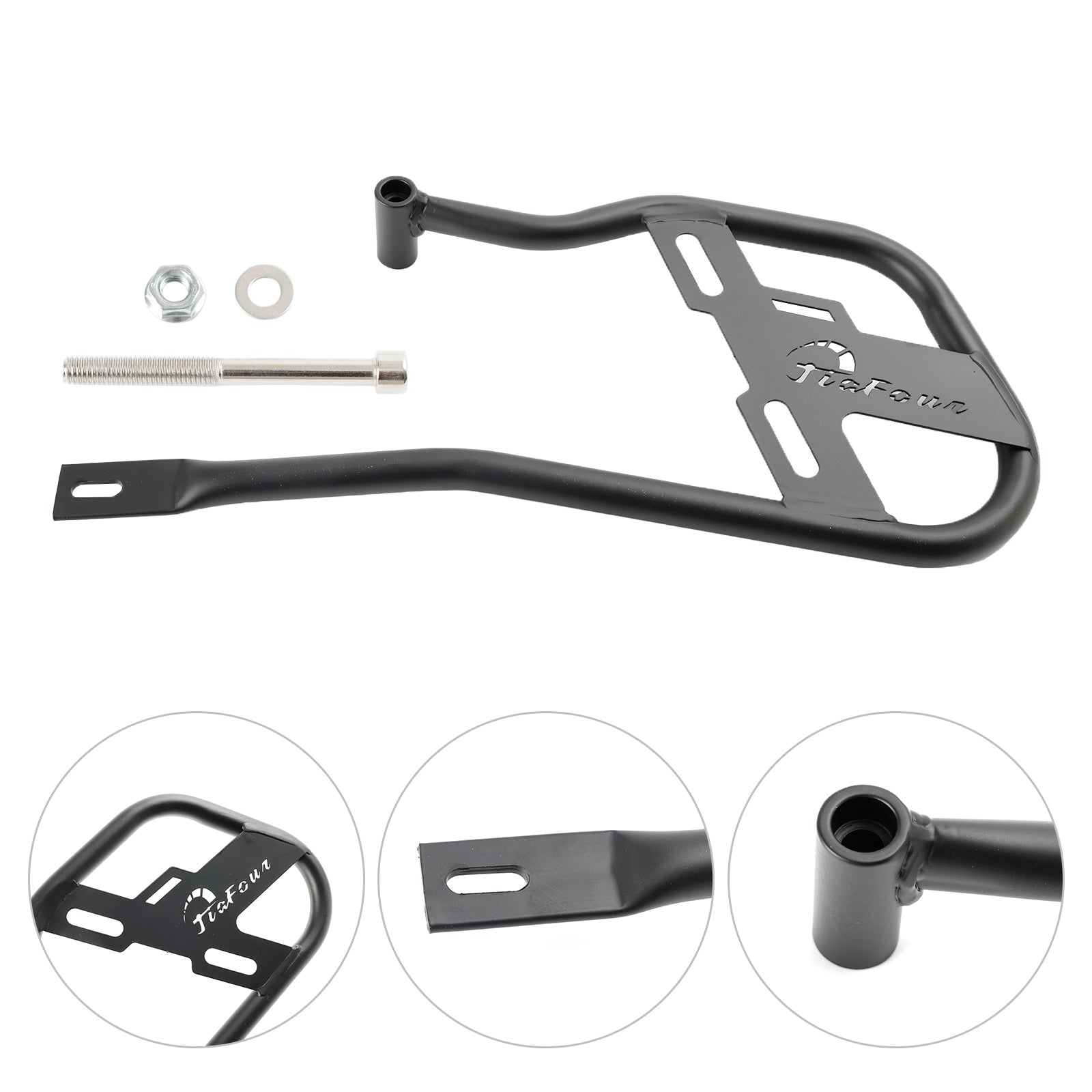 2022-2023 Field Hunter 350 satulalaukun tuki, matkatavaroiden vasen kiinnitysteline