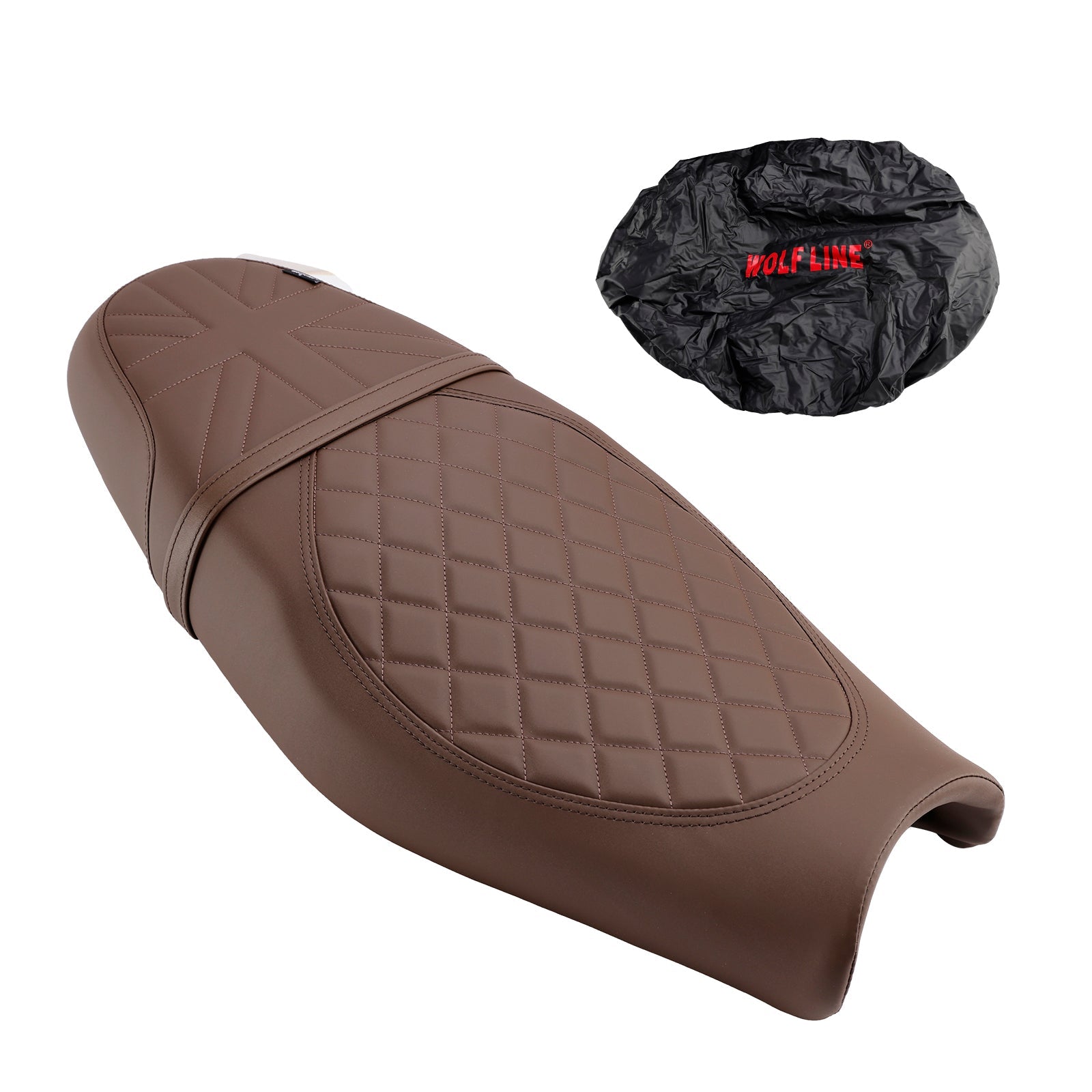 Coussin de siège passager avant et arrière inférieur noir pour Street Twin Speed Twin BrownC