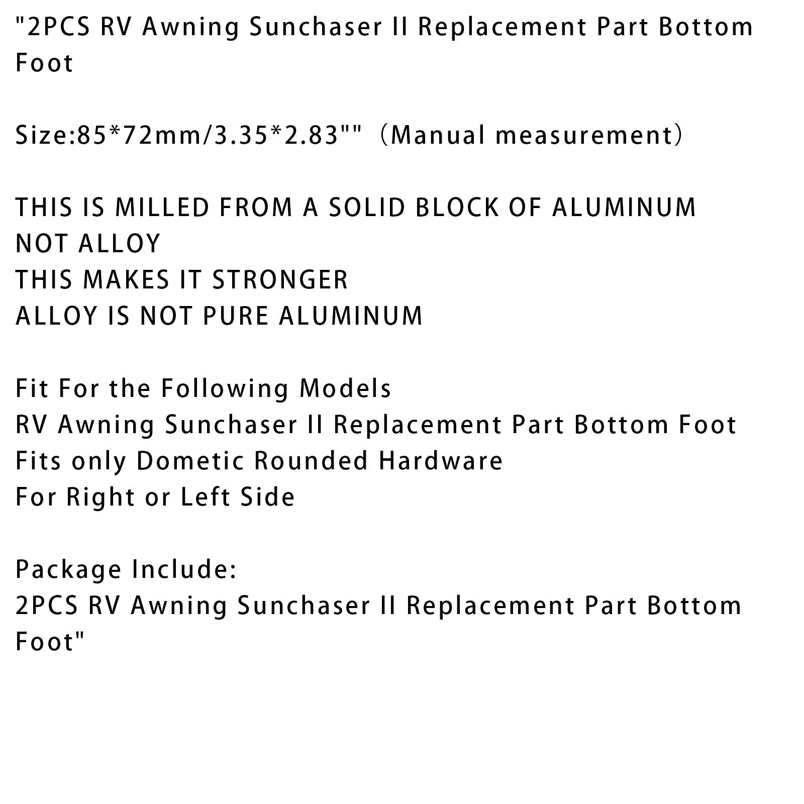 Set van 2 vervangende poten voor Sunchaser II camperluifel