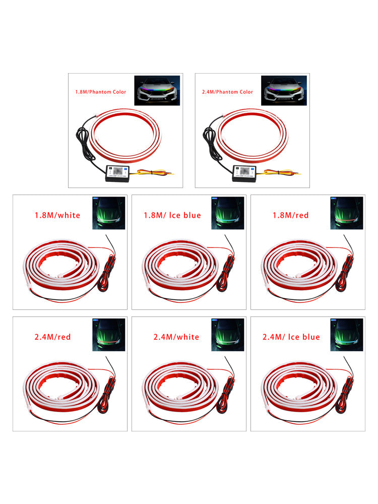 LED Daytime Strip na kaptur samochodowy, elastyczne skanowanie dynamiczne, start -up