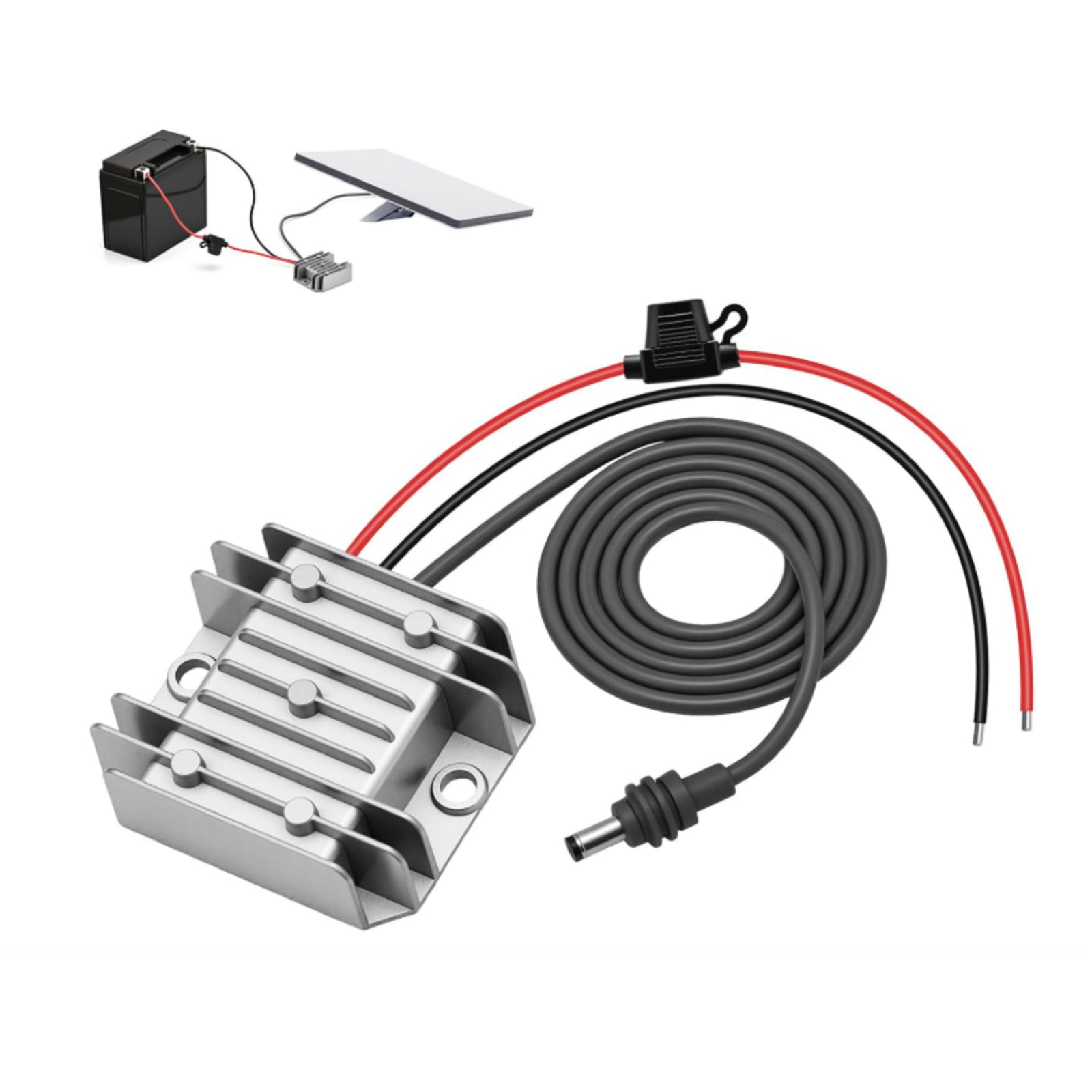 Minivirtalähde 12V/24V - 30V 3,5A 105W sulakkeella