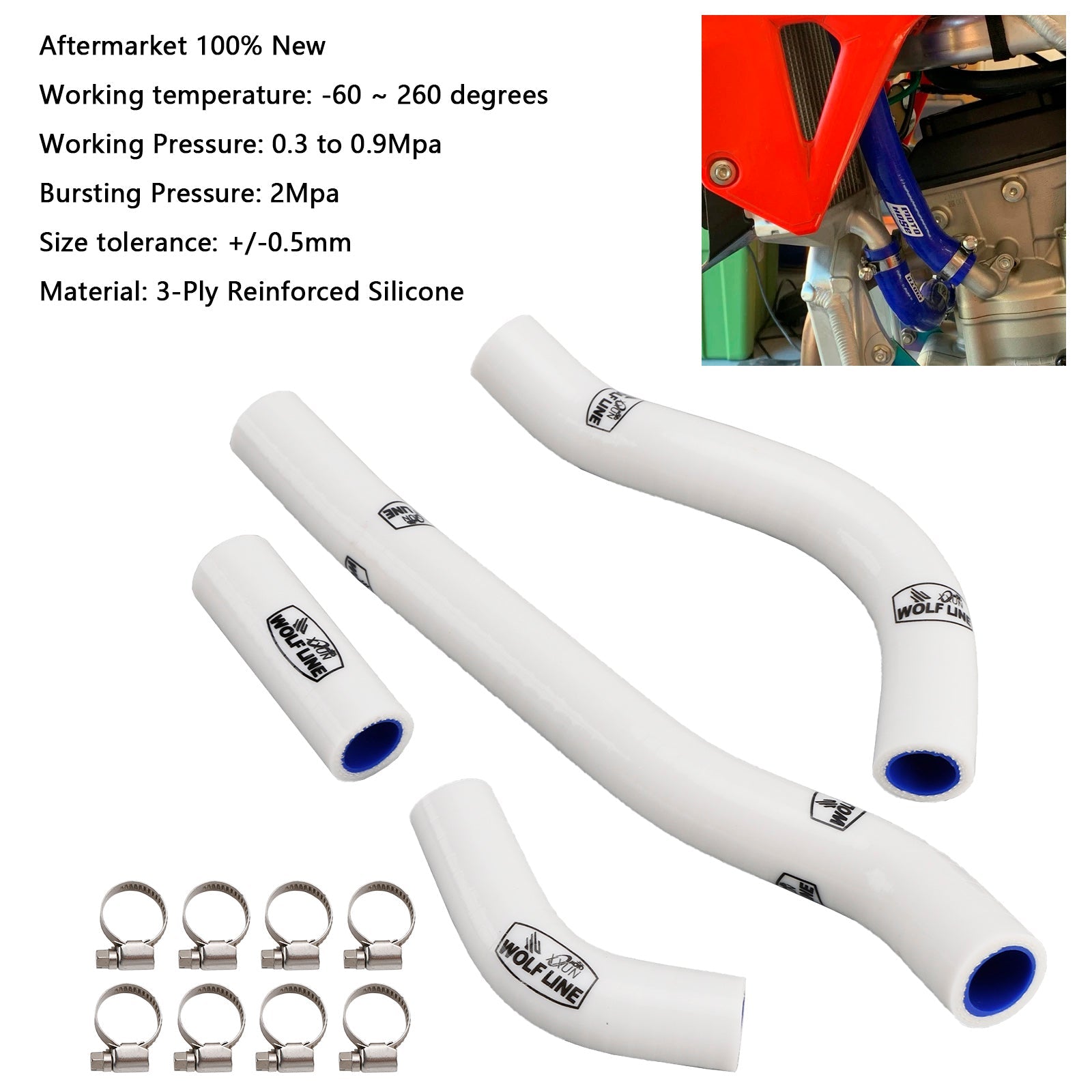 Durite de refroidissement en silicone pour radiateur Honda CRF250R et CRF250RX (2022-2025)