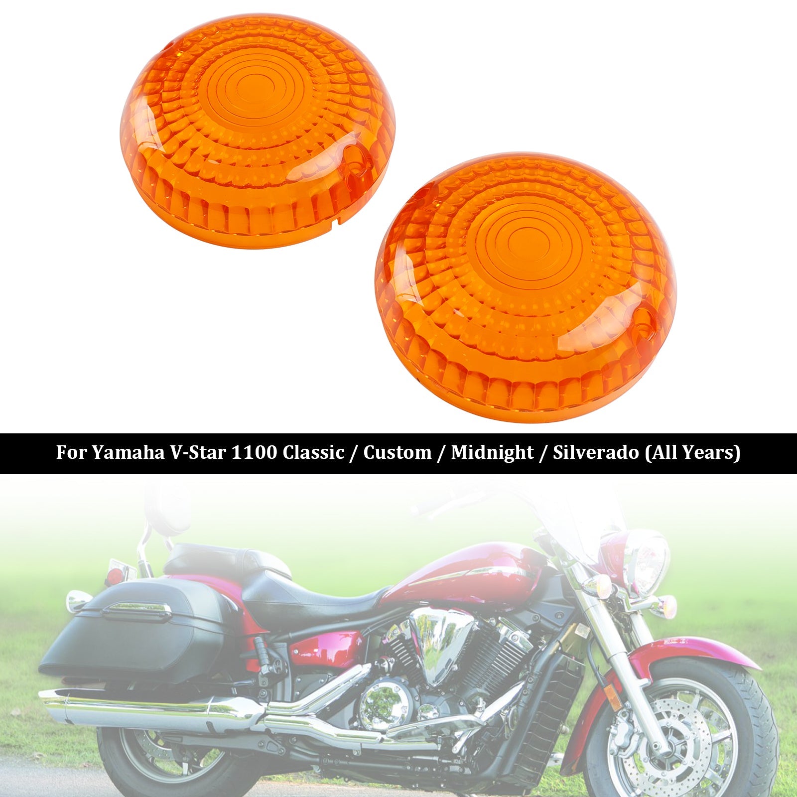 Cubierta de lentejas de los indicadores delanteros/traseros para la estrella de ruta Yamaha V-Star1100 XVS650