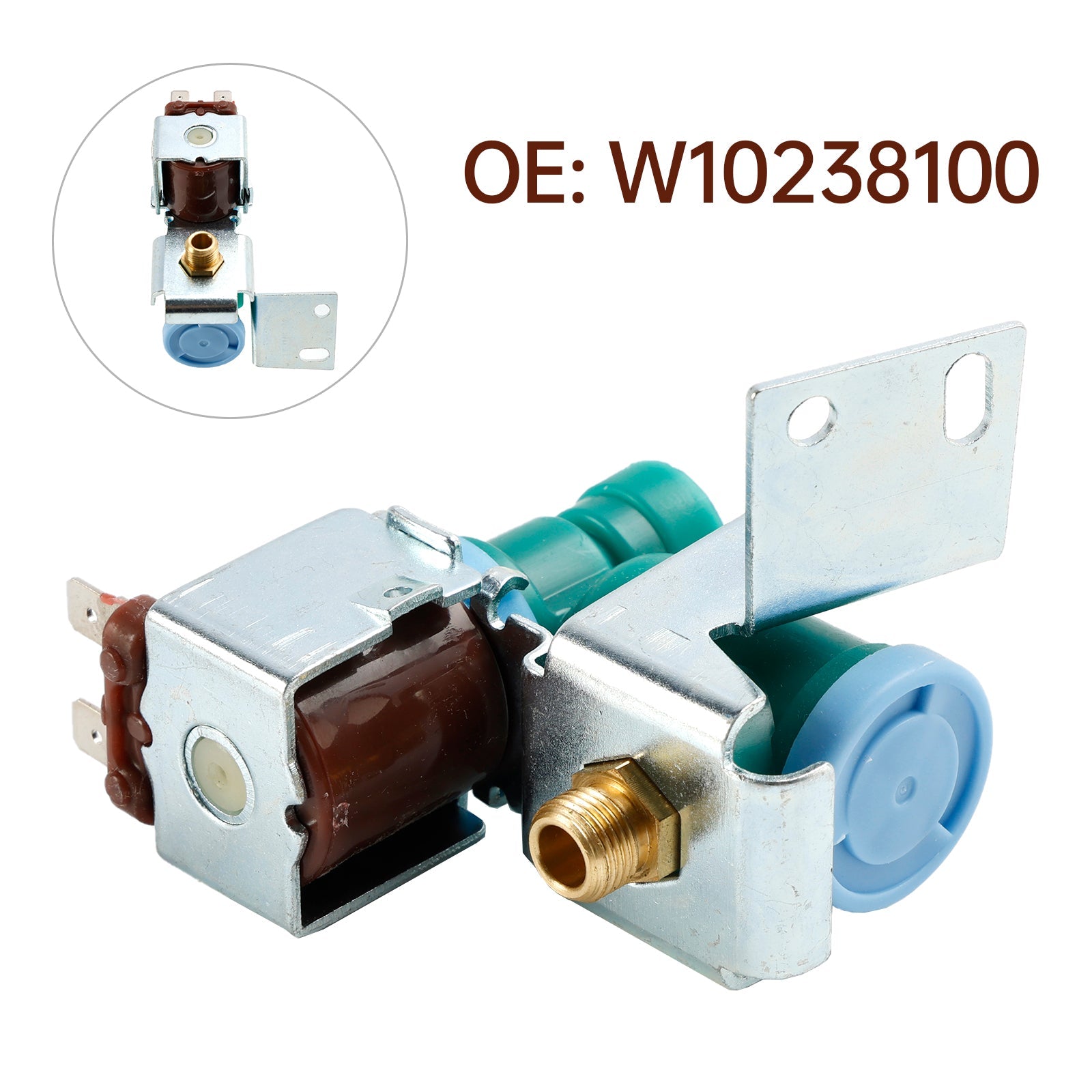 Jääkaapin vesiventtiili W10238100 joukkueelle Whirlpool Kenmore WPW10238100