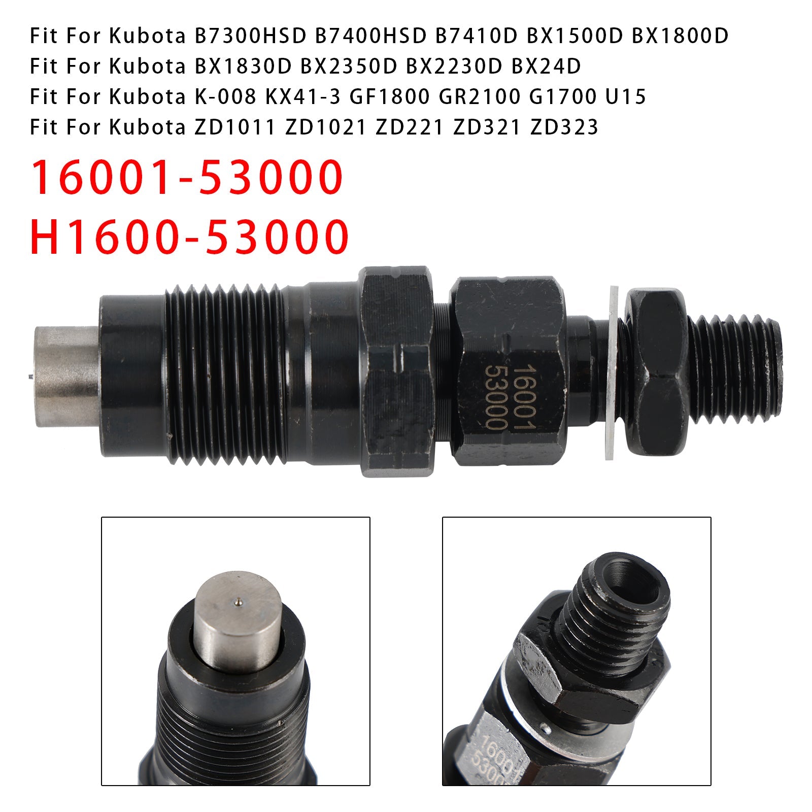 1x Brandstofinjector voor Kubota D722 D782 BX2230D Motor 16001-53000 H1600-53000