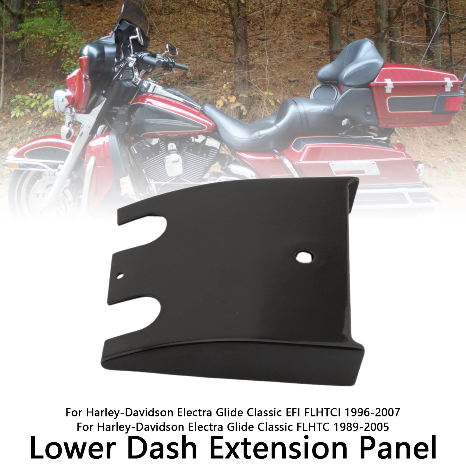 Lower Dashboard Extension Panel voor Electra Glide Road Glide FLHT FLTC 89-07