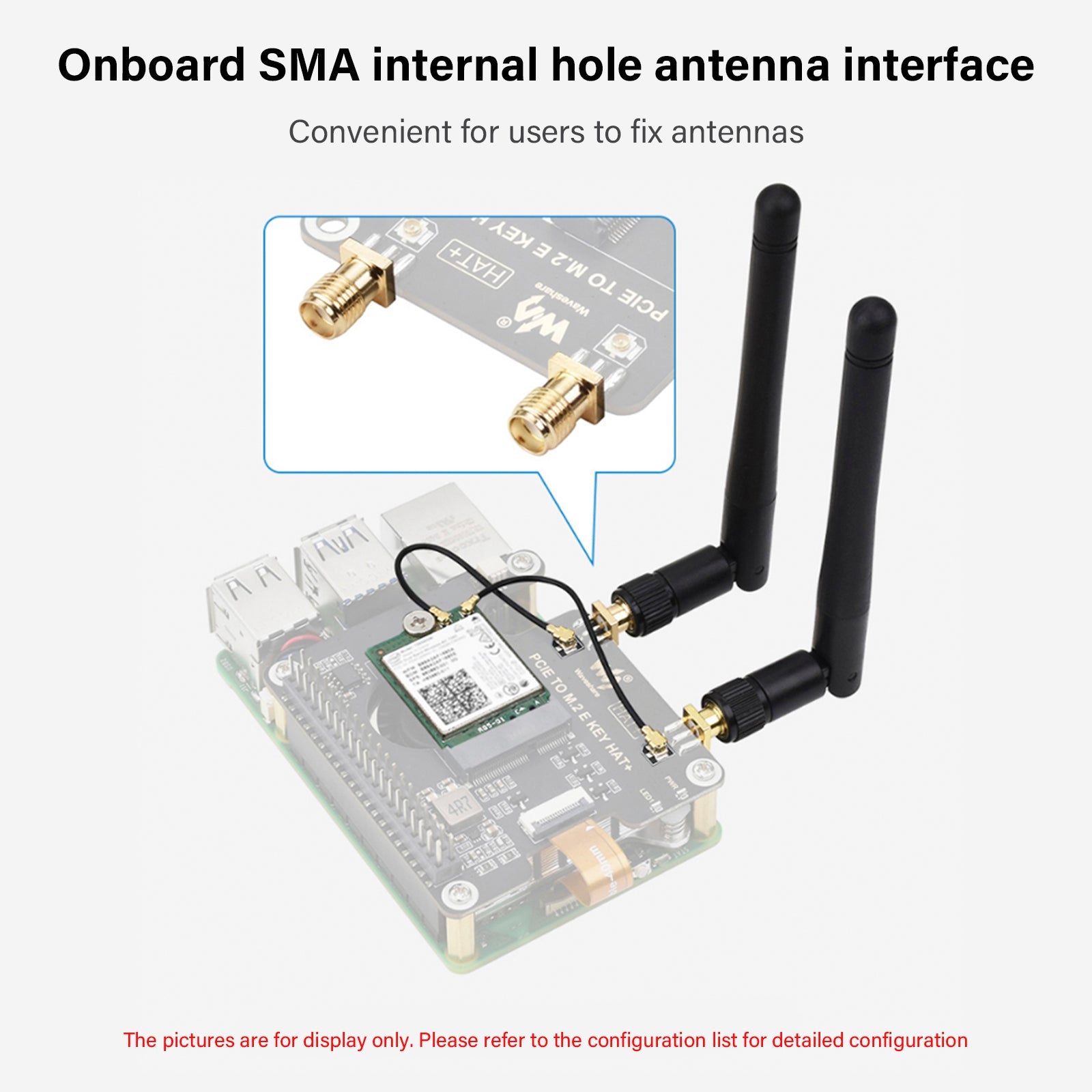 Carte d'extension Raspberry Pi 5 PCIe vers M.2 E Key pour carte réseau sans fil NGFF