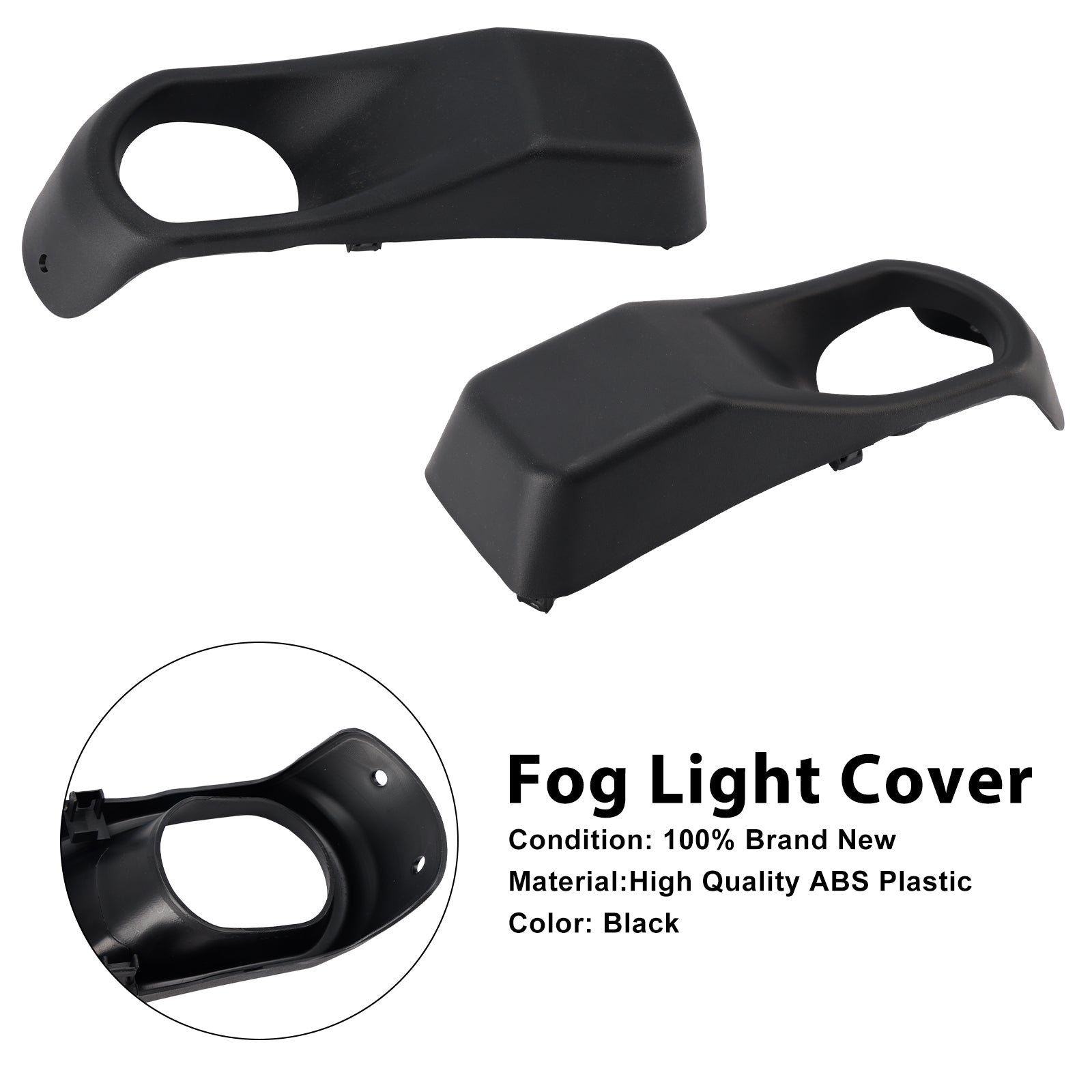 Paire de garnitures de phares antibrouillard pour Jeep Wrangler JL Gladiator 2018-2025 68295558AA