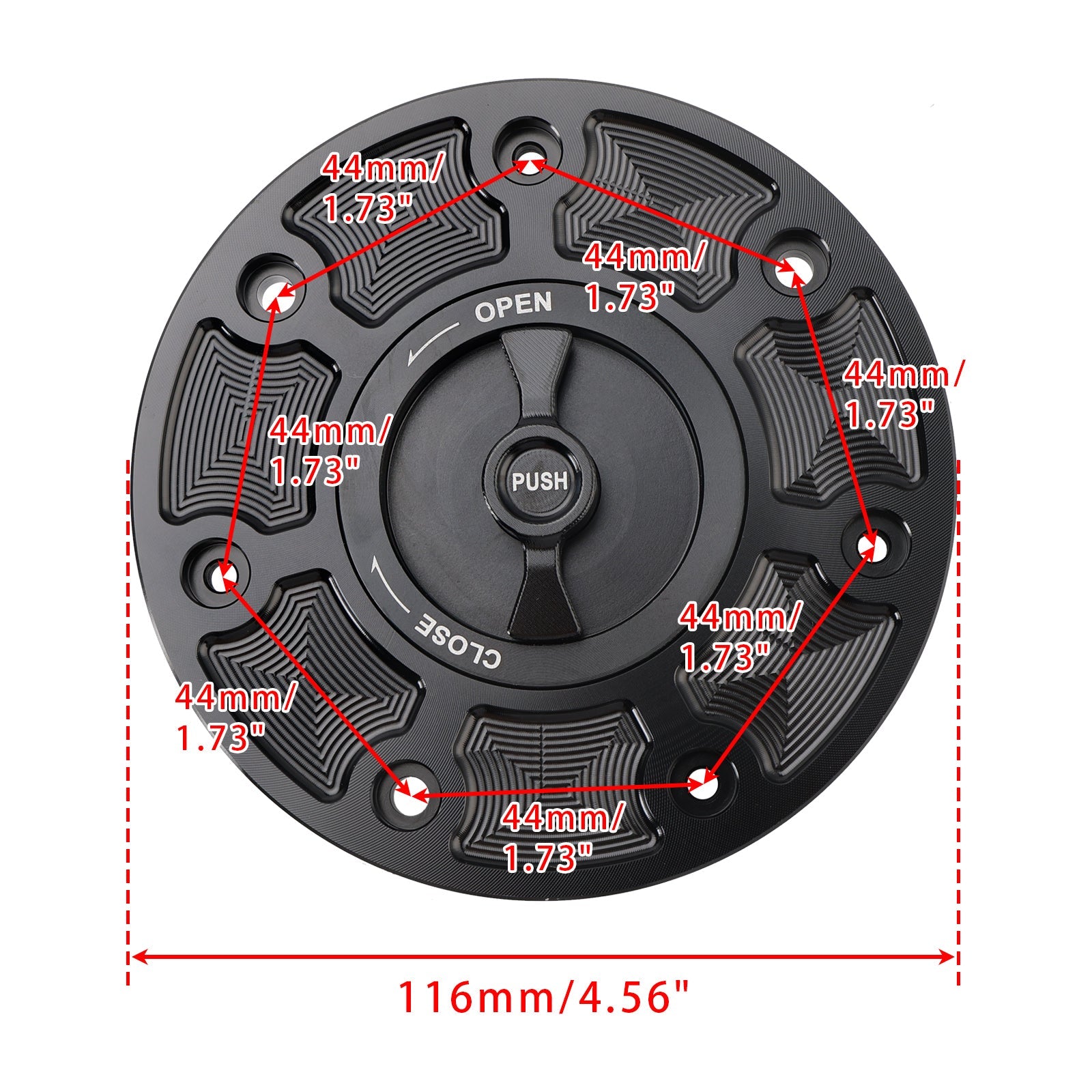 Aluminium snel draaibare tankdop voor 390/790/890 DUK 2017-2025 93807908000