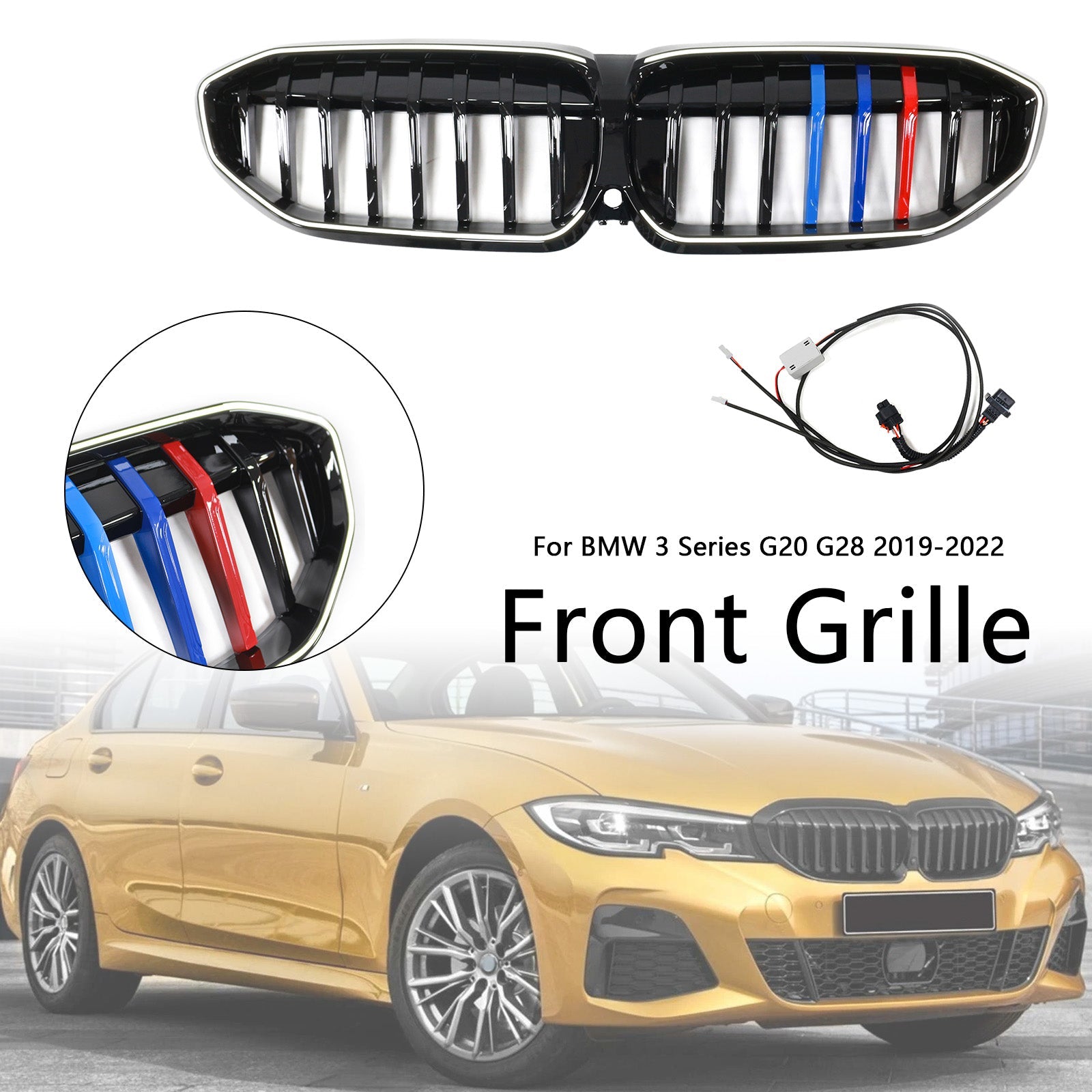 Black Style M Curry para BMW 3 G20 Series 2019-2022 51138072085