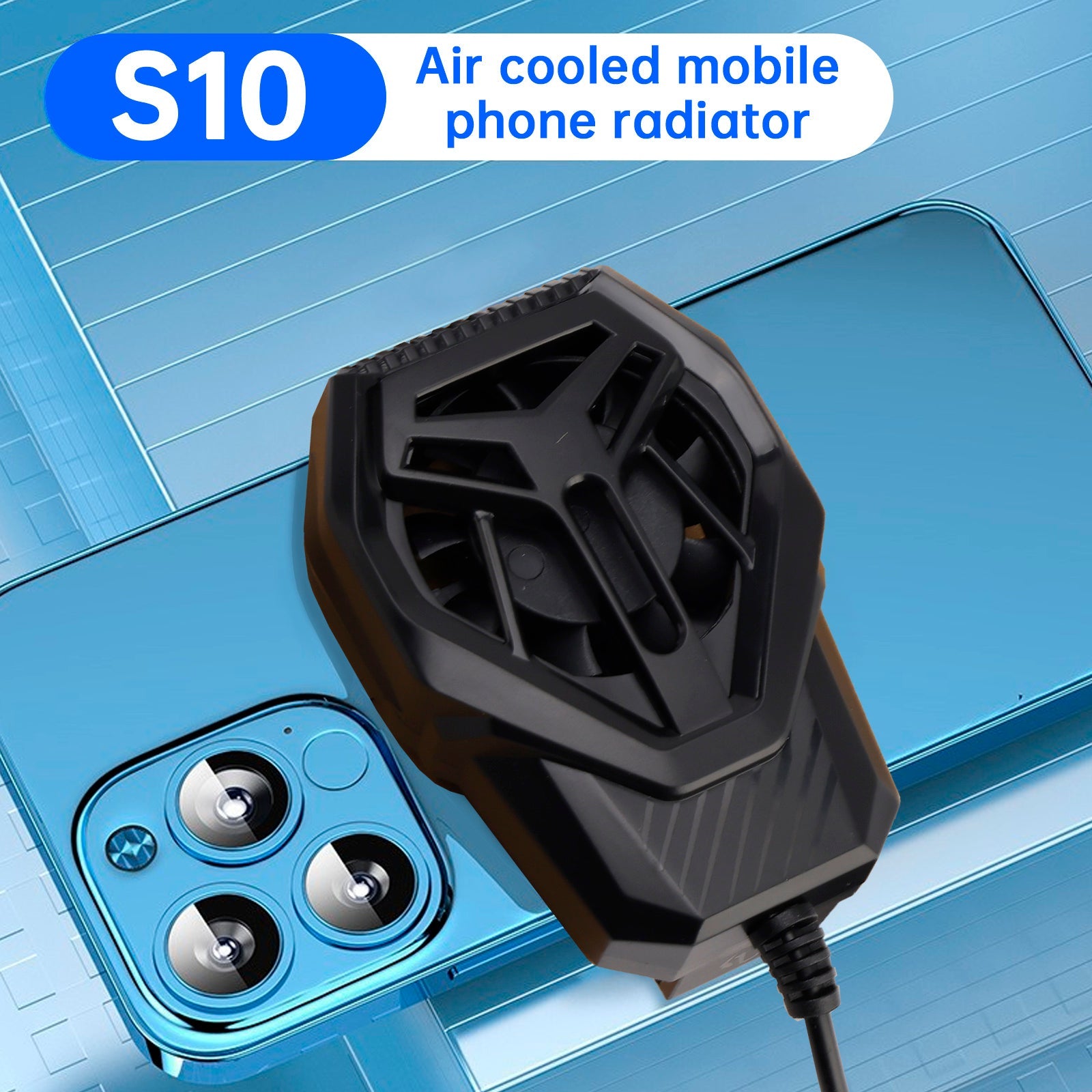 Radiateur de refroidissement à air pour téléphone portable S-01 avec clip arrière