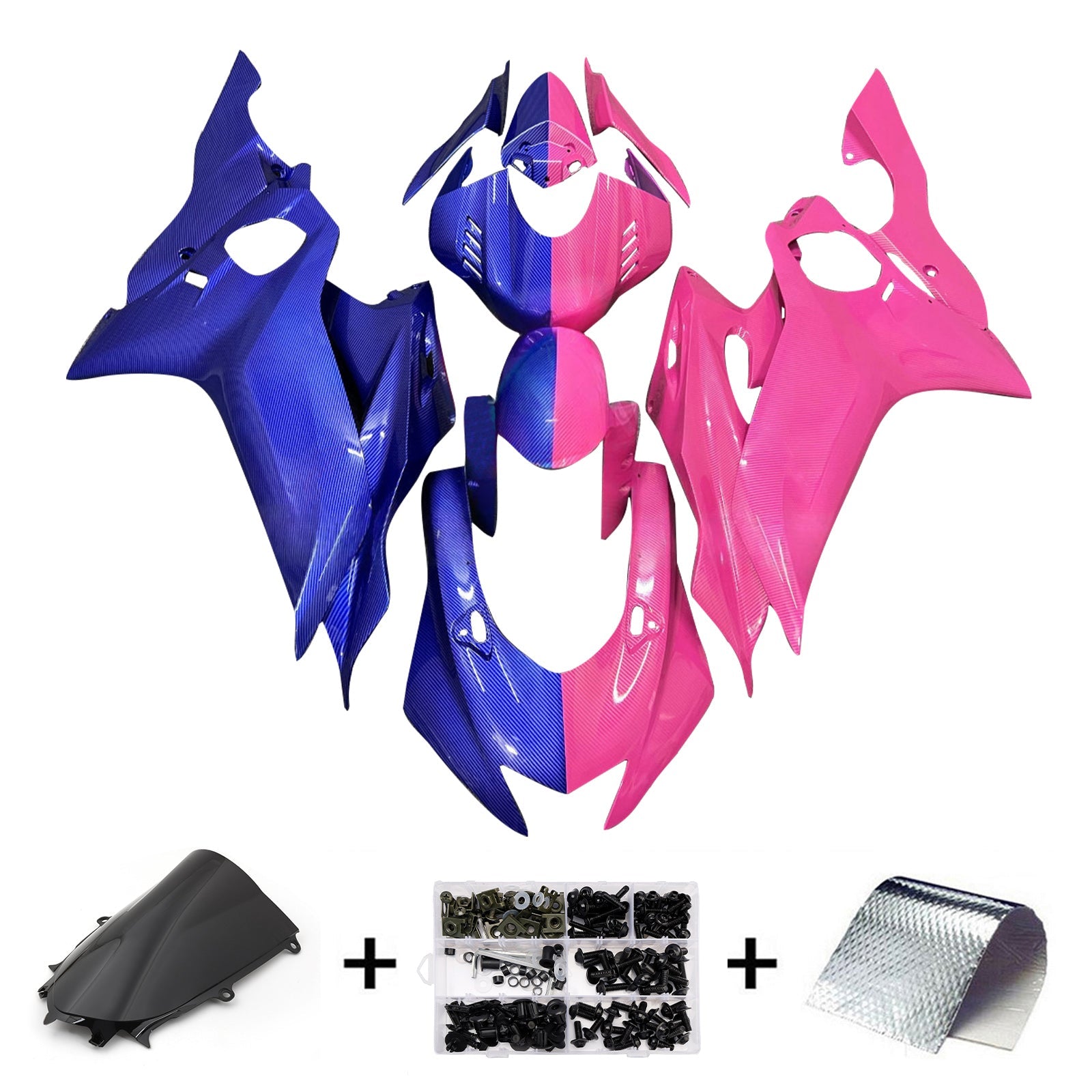 Kit de carénage injecté en plastique ABS pour Yamaha YZF-R6 2017-2023