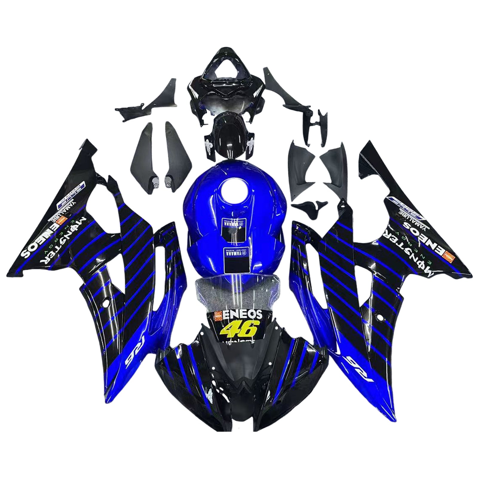Injection Fairing Kit Bodywork Plastic ABS fit For Yamaha YZF 600 R6 2008-2016