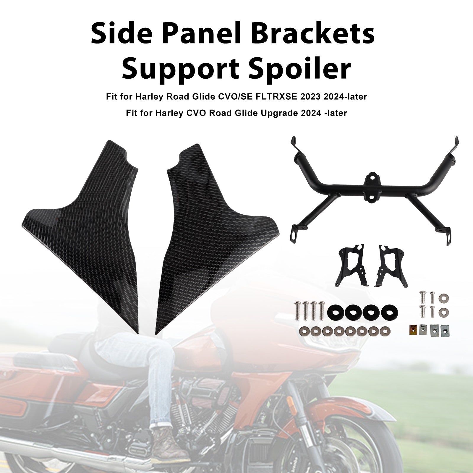 Staffe del pannello laterale per staffa spoiler Harley Road Glide CVO ST FLTRXSTSE dal 2024 in poi