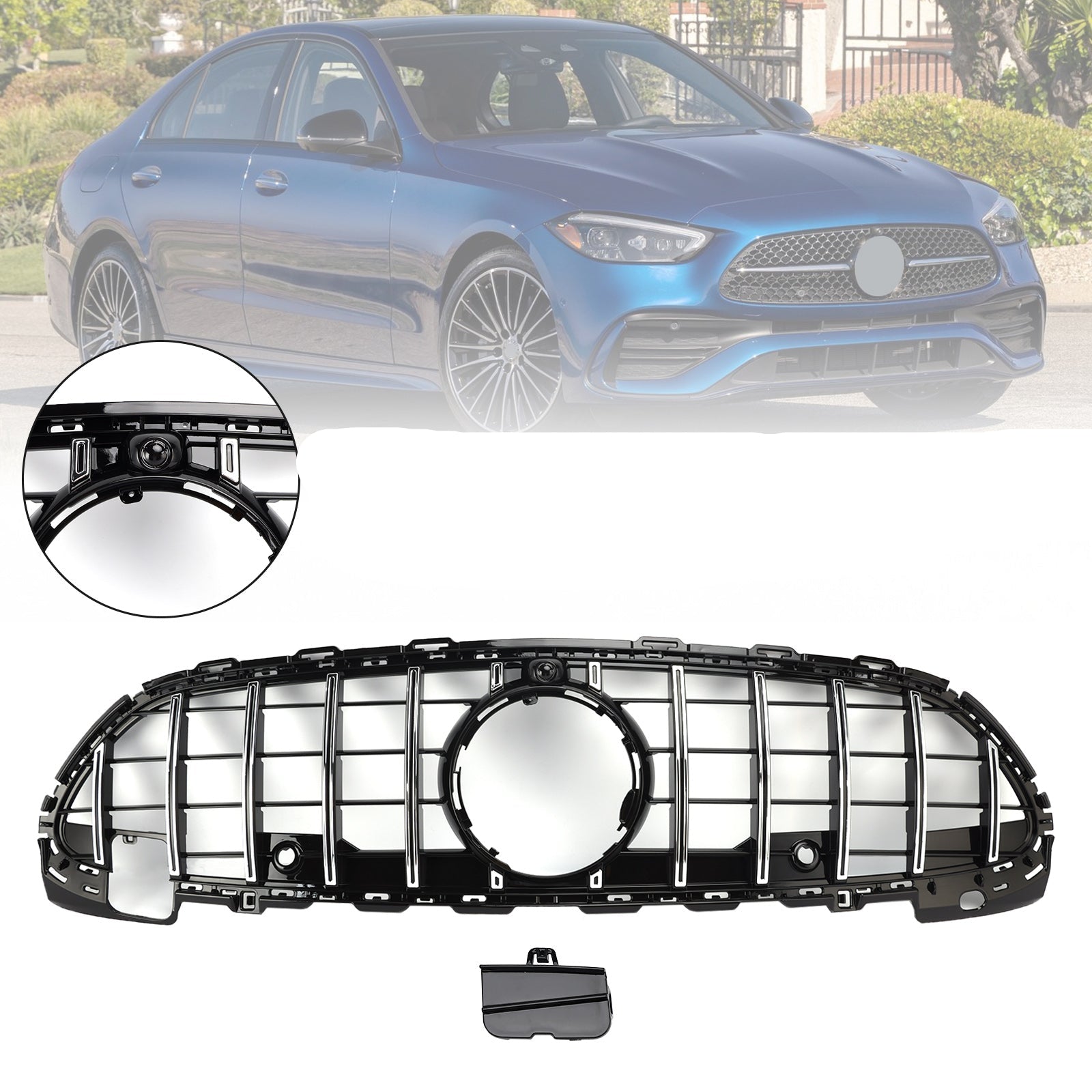 GTR-stijl voorbumpergrille met camera voor Mercedes Benz W206 2022-2023