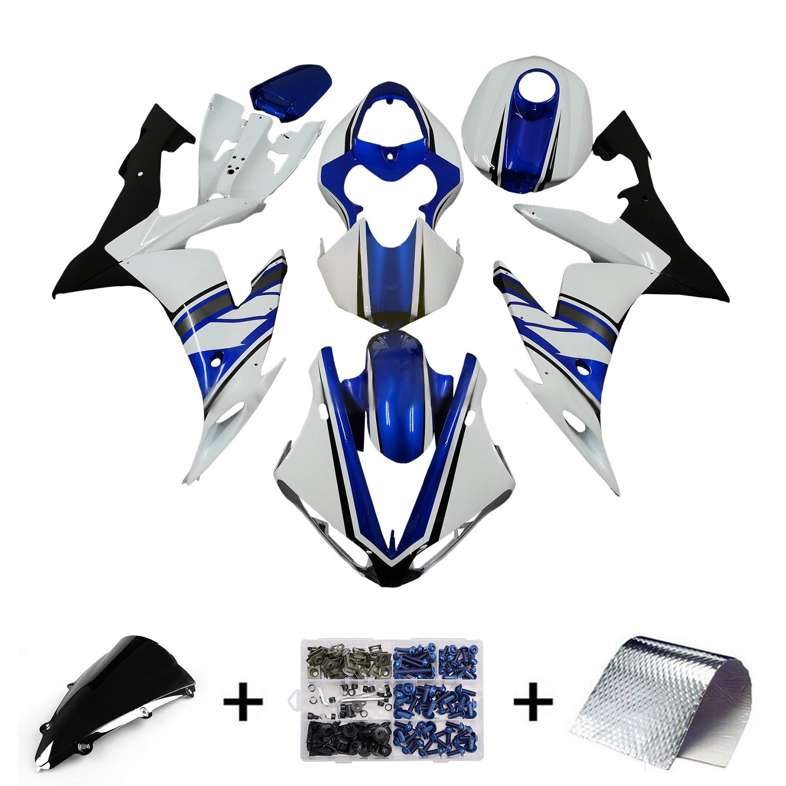 Kit carenatura iniettata in plastica ABS per Yamaha YZFR1 YZF-R1 2004-2006